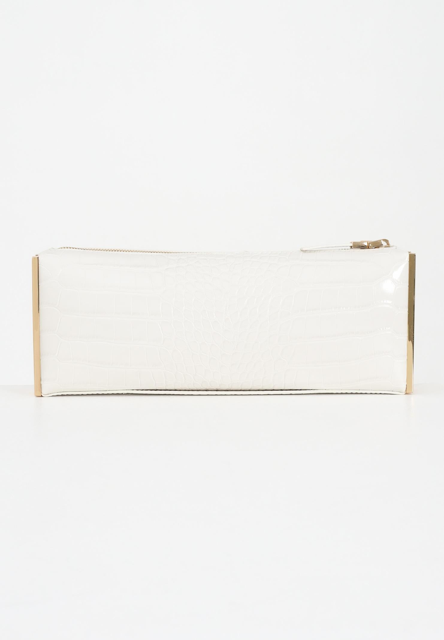 ELISABETTA FRANCHI Pochette bianco latte da donna con stampa cocco BS52A56E2 DZ9 ELISABETTA FRANCHI