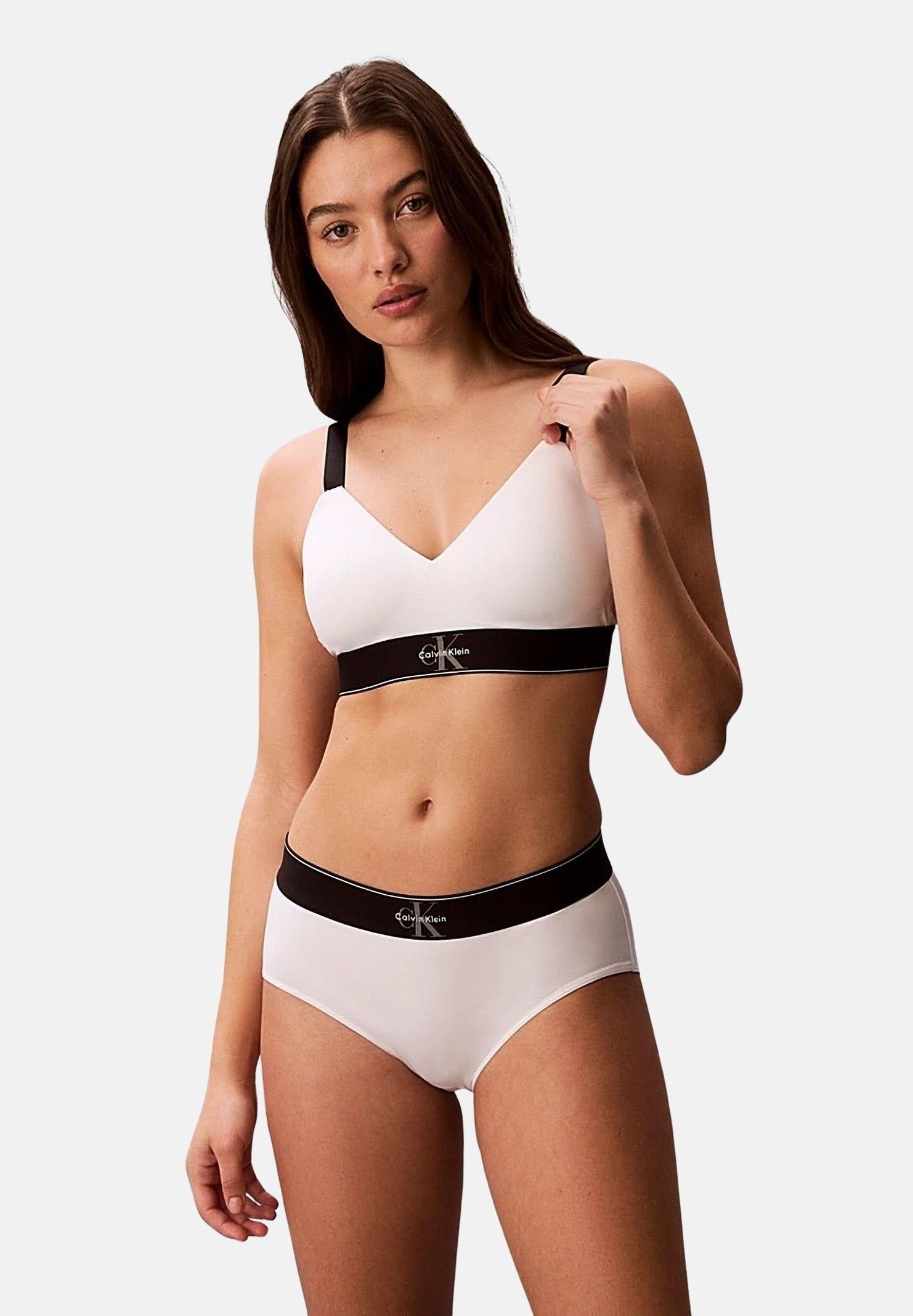 CALVIN KLEIN Bralette bianca da donna LV00QF8877 100 CALVIN KLEIN