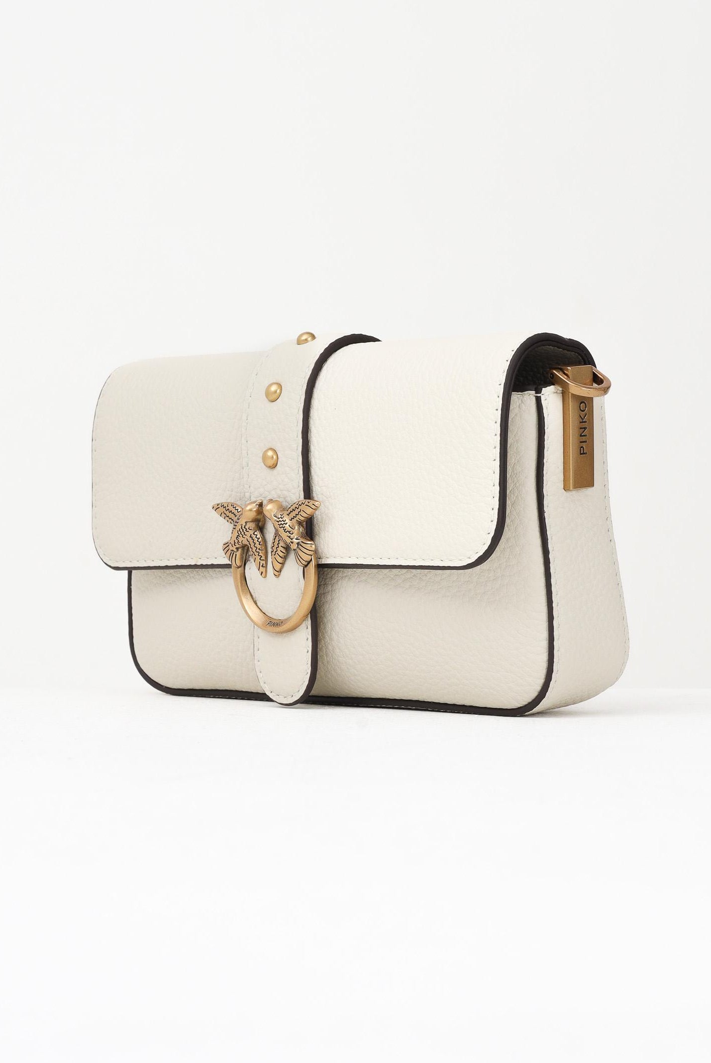 PINKO Borsa a tracolla Love One Slouchy Baby panna da donna 105353A2OX Z14Q PINKO