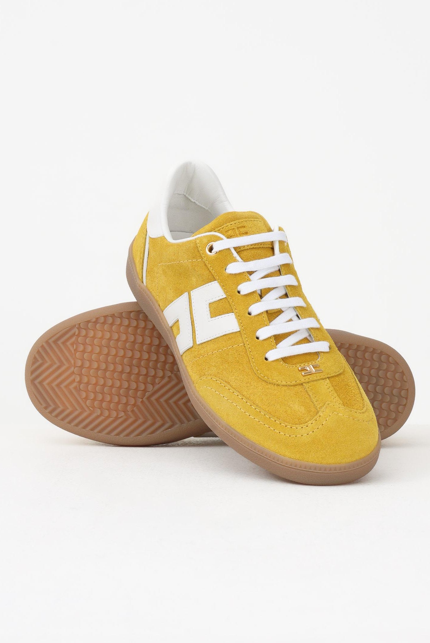 ELISABETTA FRANCHI Sneakers gialle e avorio da donna con logo SA61G61E2 FA5 ELISABETTA FRANCHI