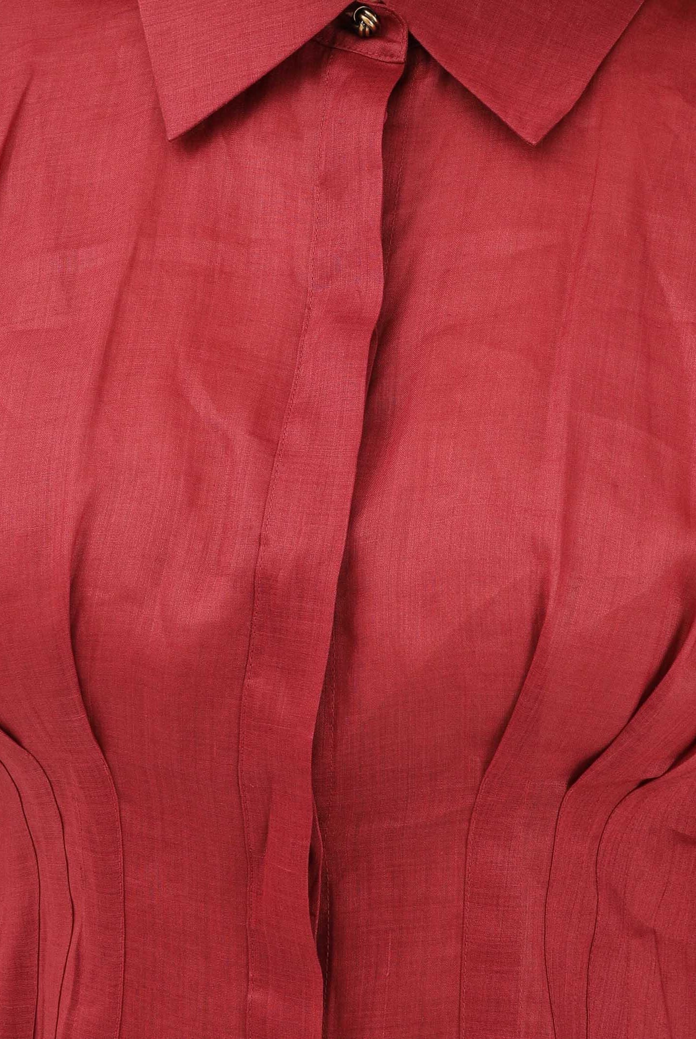 MAX MARA Camicia a manica lunga rossa da donna in tela di ramié 2616111042600 066 MAX MARA