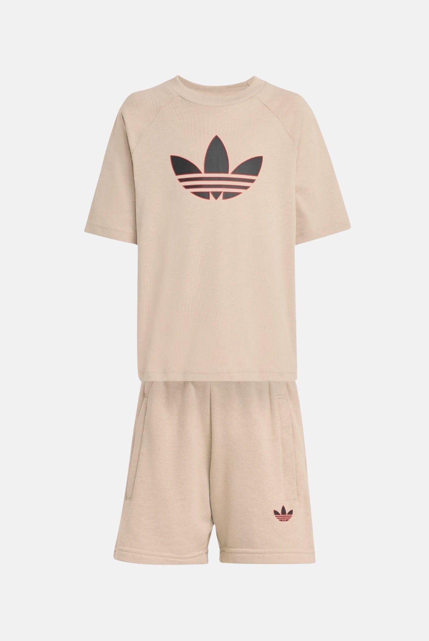 ADIDAS ORIGINALS Completino TREFOIL LOOSE beige da bambino KD5764 . ADIDAS ORIGINALS
