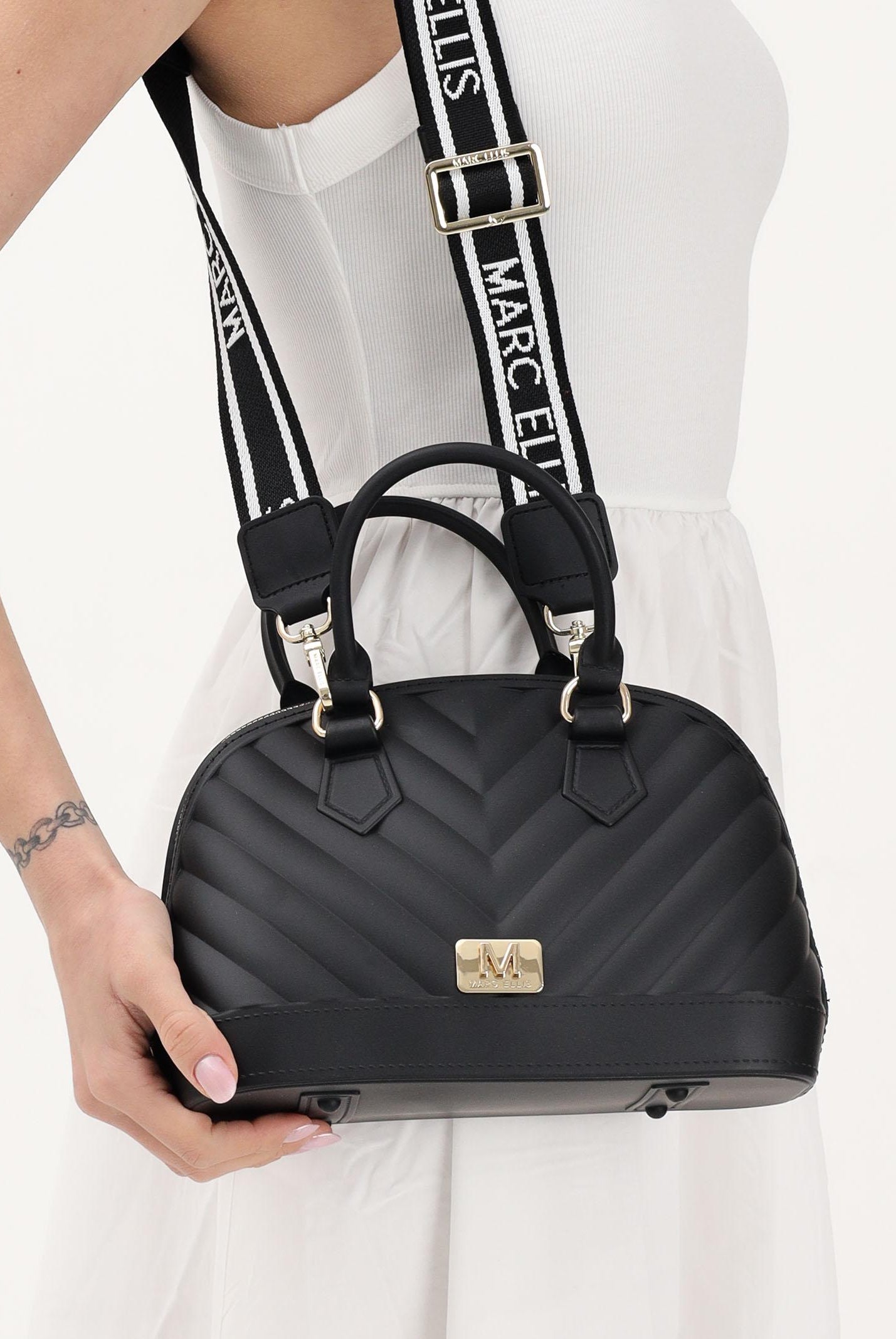 MARC ELLIS Borsa a mano Flat Maya M nera da donna FLAT-MAYA-M BLLIGO MARC ELLIS
