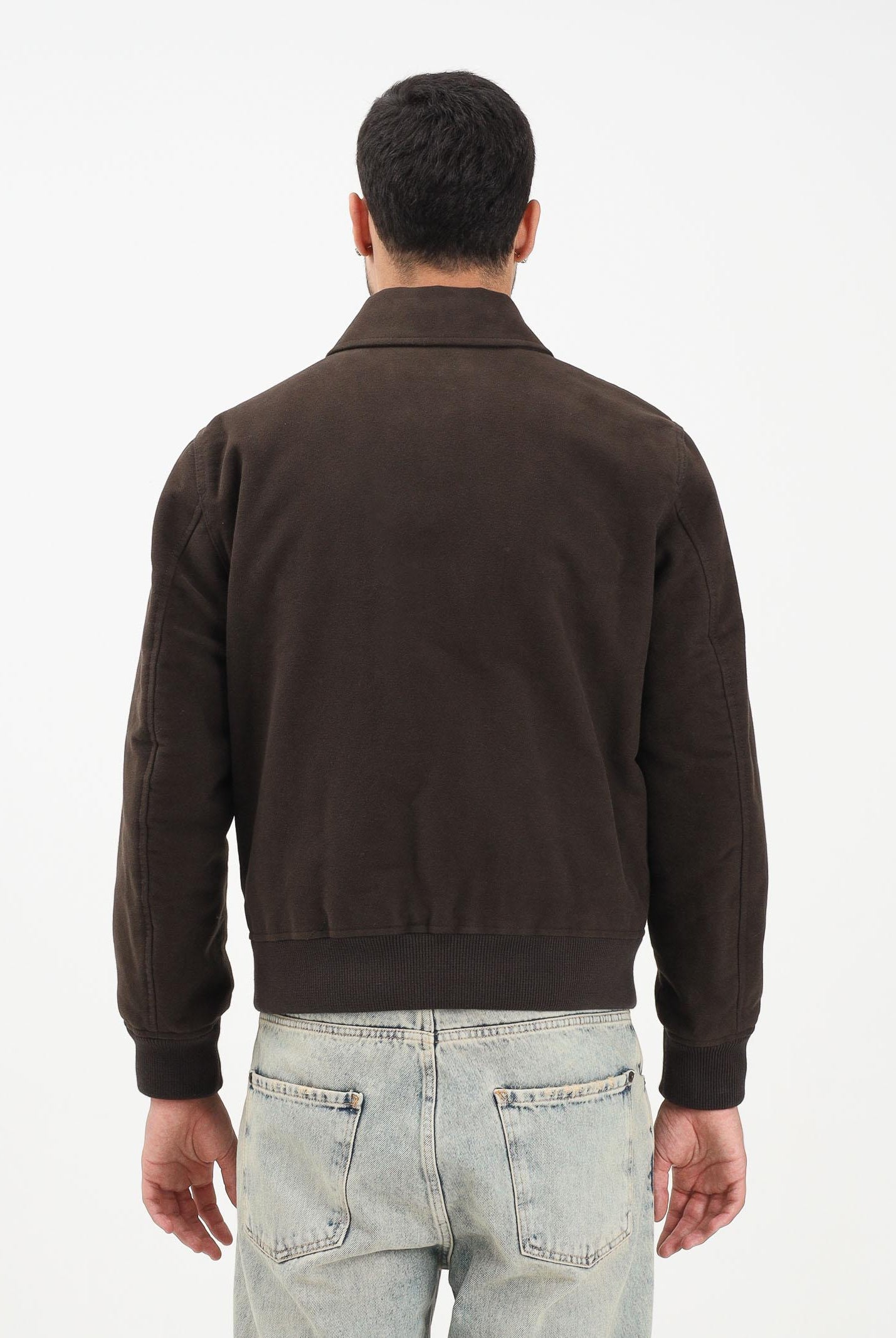 LACOSTE Giubbotto scamosciato marrone da uomo BH5147 SKB LACOSTE