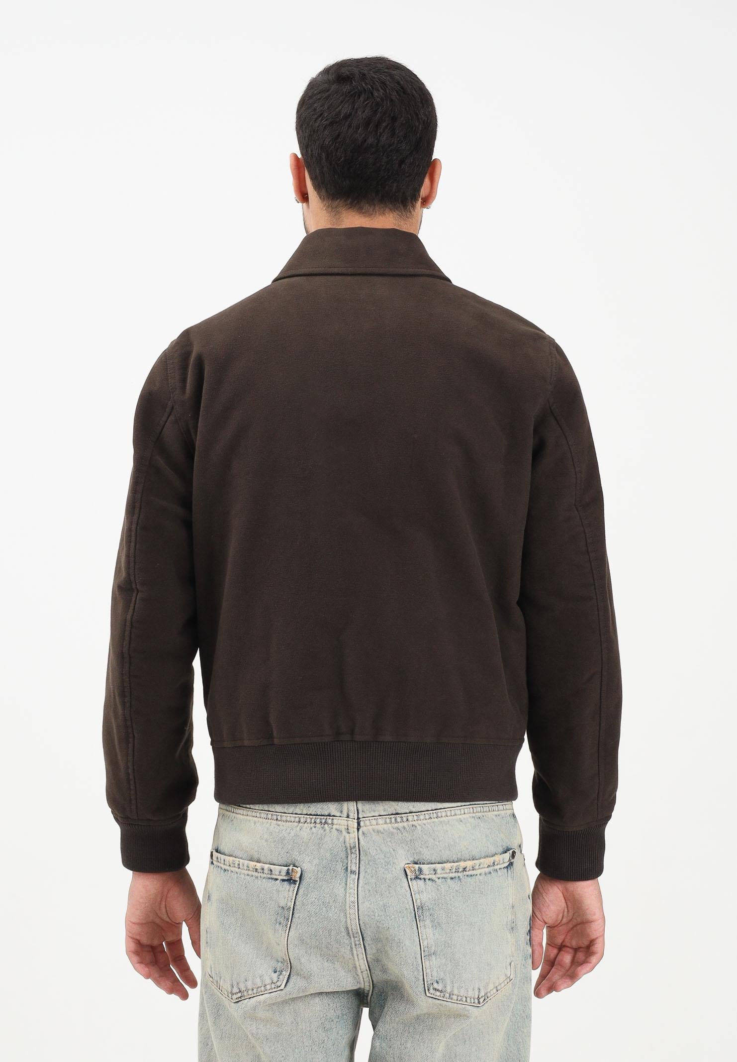 LACOSTE Giubbotto scamosciato marrone da uomo BH5147 SKB LACOSTE