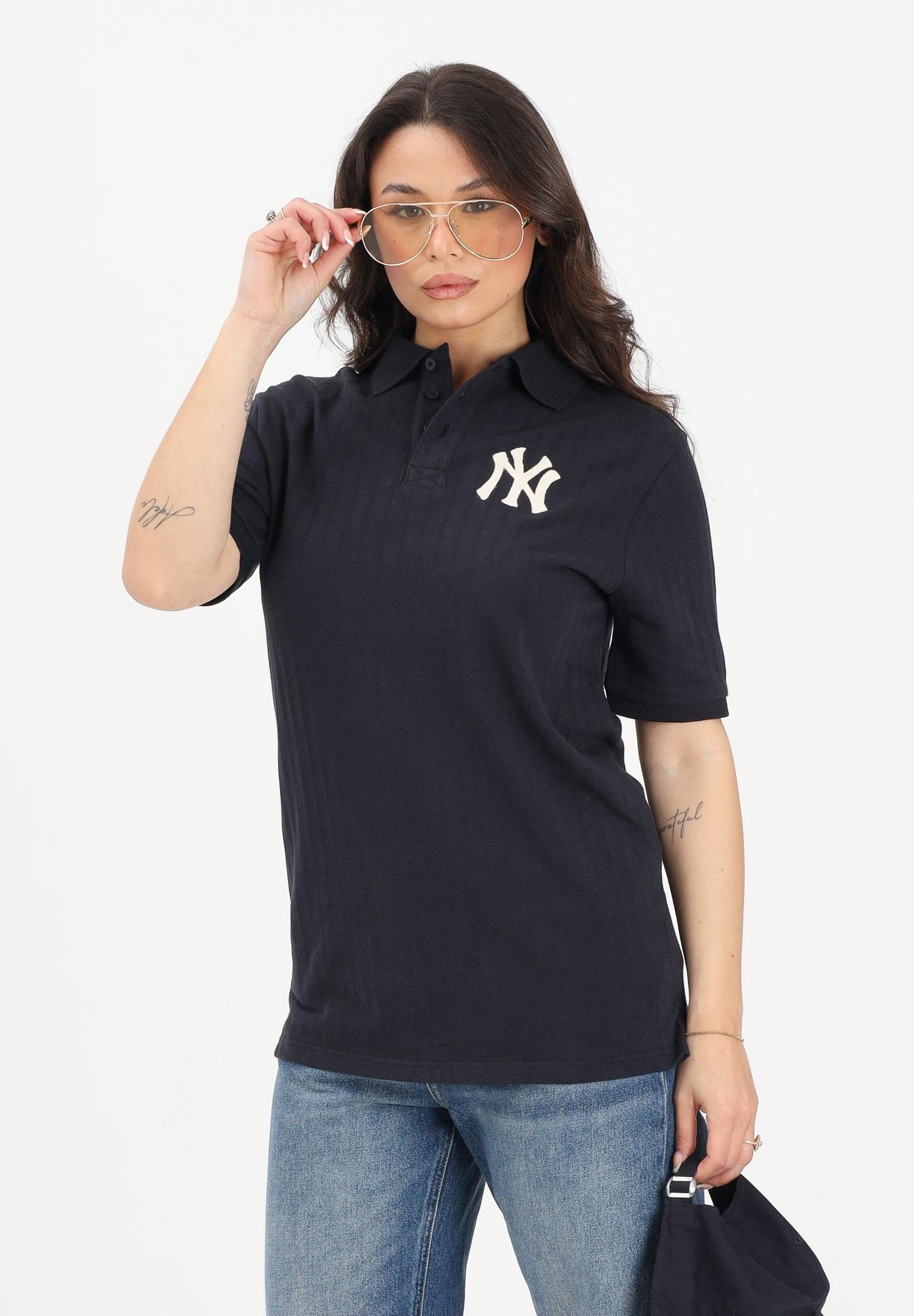 NEW ERA Polo a manica corta New York Yankees MLB Rib blu per uomo e donna 60856204 . NEW ERA