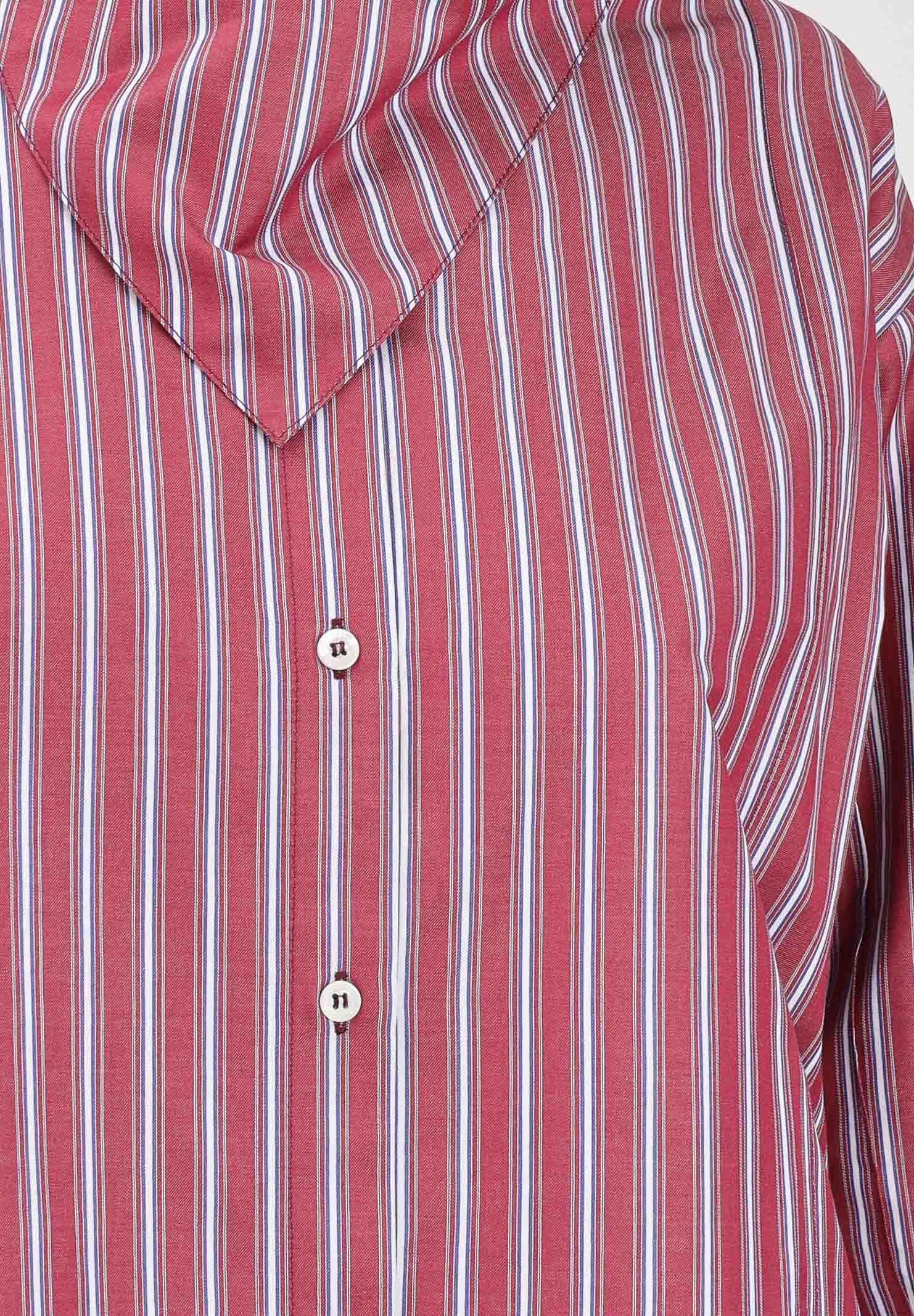 SIMONA CORSELLINI Camicia a manica lunga bordeaux da donna con motivo a righe A25CPCA01201-C00172 V0741 SIMONA CORSELLINI