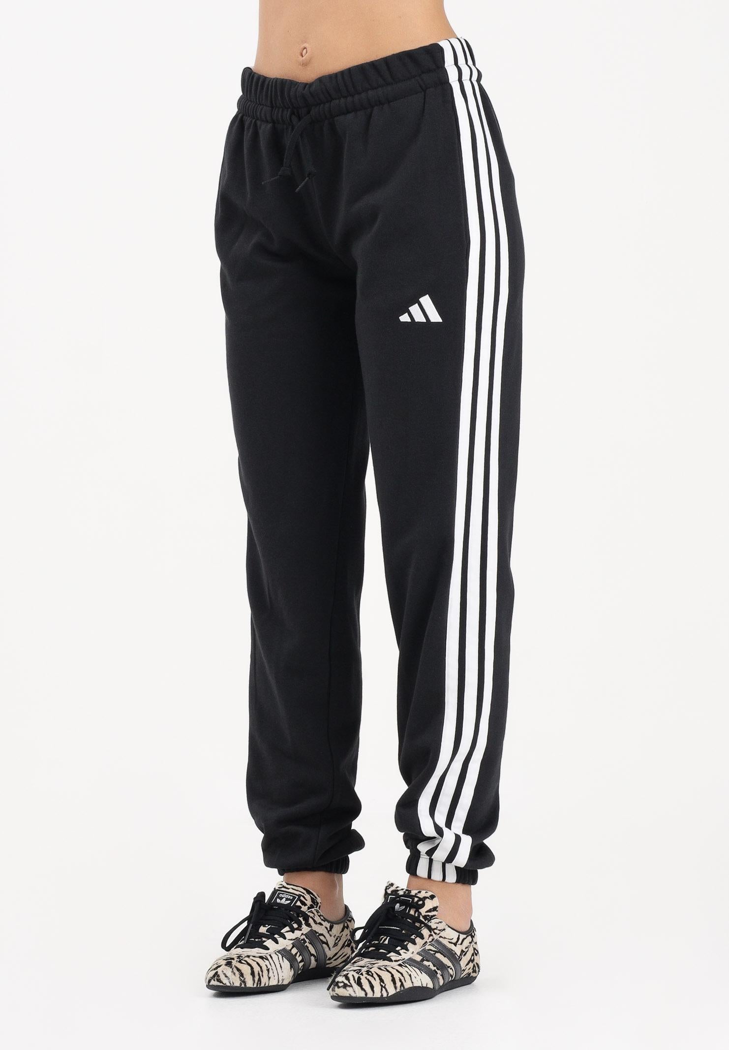 ADIDAS PERFORMANCE Pantalone sportivo Essentials 3-Stripes French Terry Cuffed nero da donna JD5302 . ADIDAS PERFORMANCE