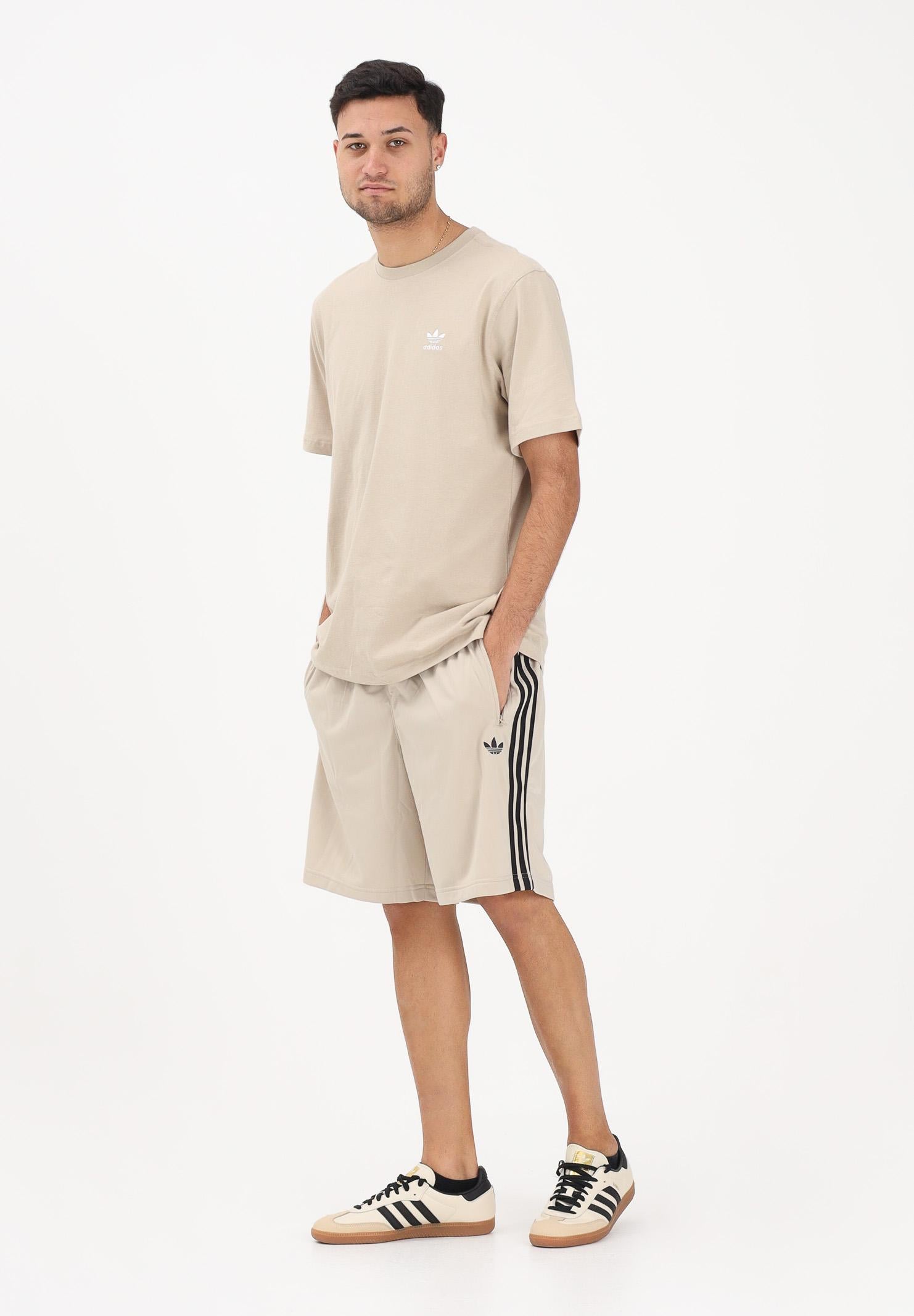 ADIDAS ORIGINALS Shorts sportivo FIREBIRD beige e nero da uomo KE6837 . ADIDAS ORIGINALS