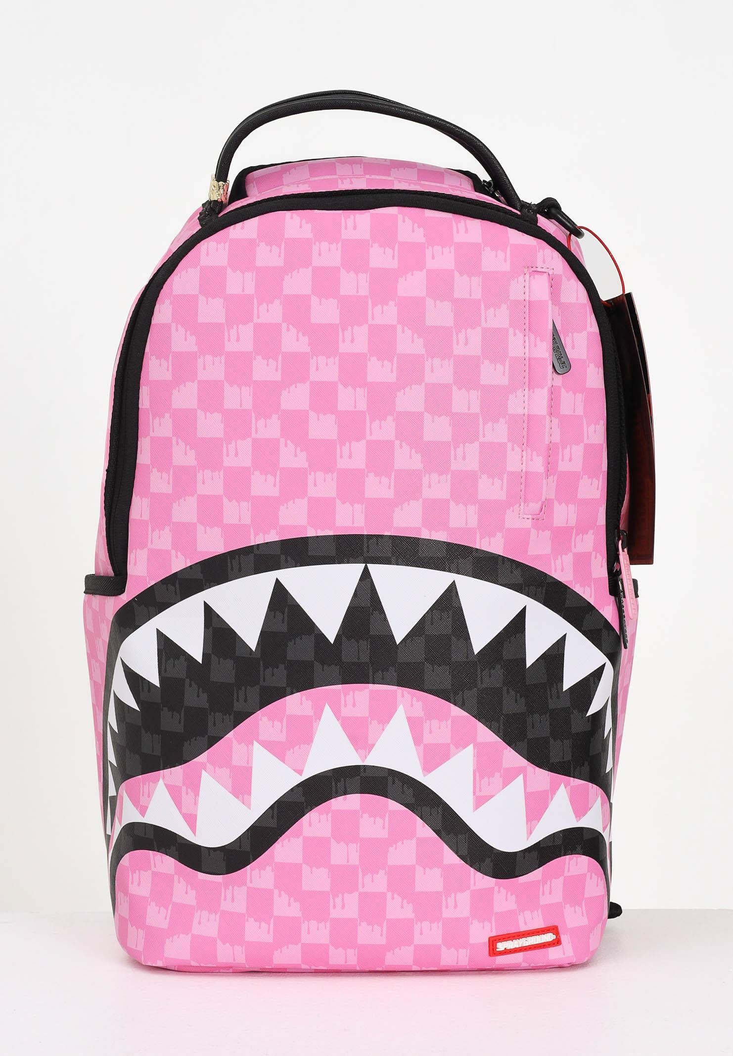 SPRAYGROUND Zaino PINK AND BLACK DRIP CHECK DLXSV rosa da donna 910B7694NSZ SPRAYGROUND