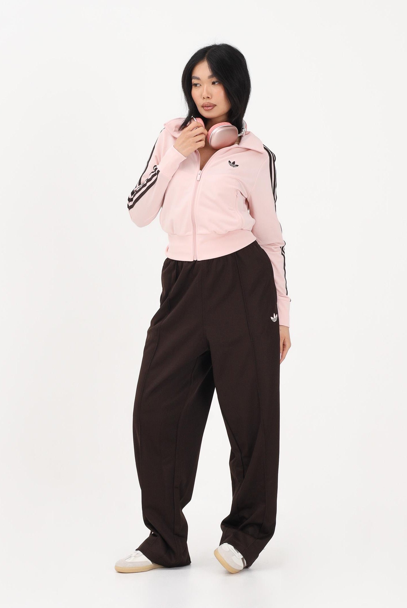 ADIDAS ORIGINALS Pantalone sportivo Baggy marrone e rosa per uomo e donna KE3495 . ADIDAS ORIGINALS