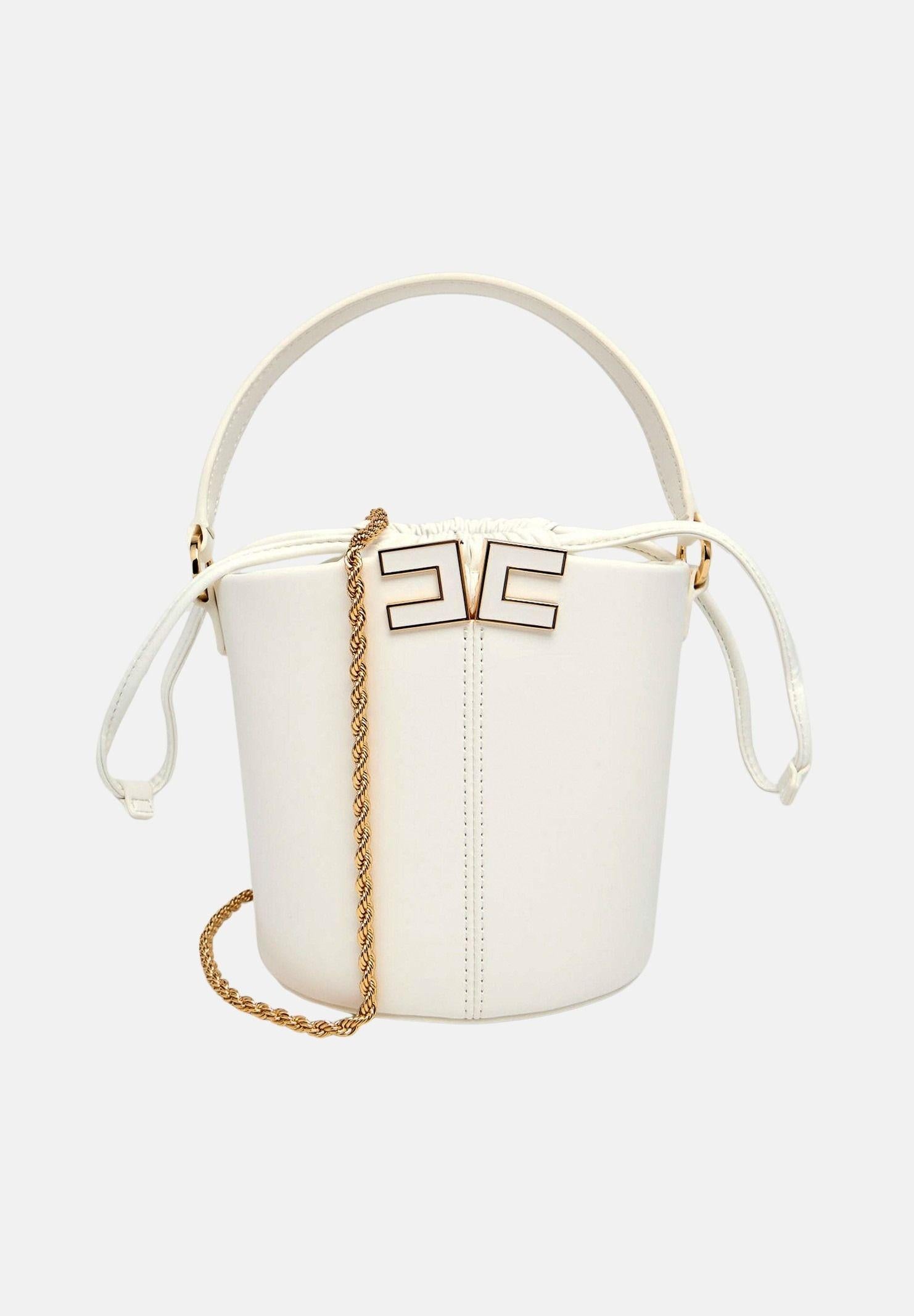 ELISABETTA FRANCHI Borsa a secchiello avorio da donna BS92A61E2 360 ELISABETTA FRANCHI