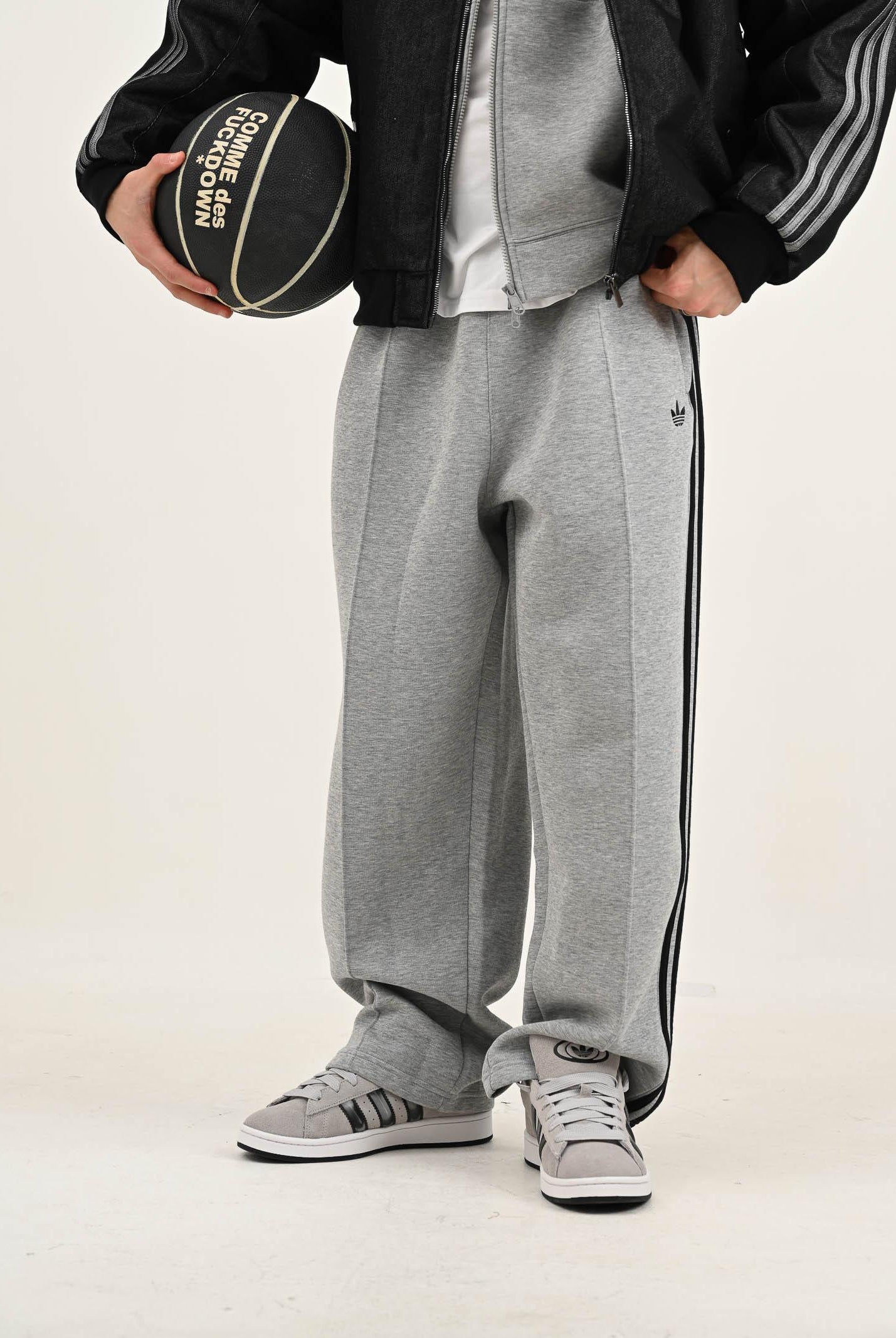 ADIDAS ORIGINALS Pantalone sportivo Adicolor Spacer Baggy grigio da uomo JX1505 . ADIDAS ORIGINALS