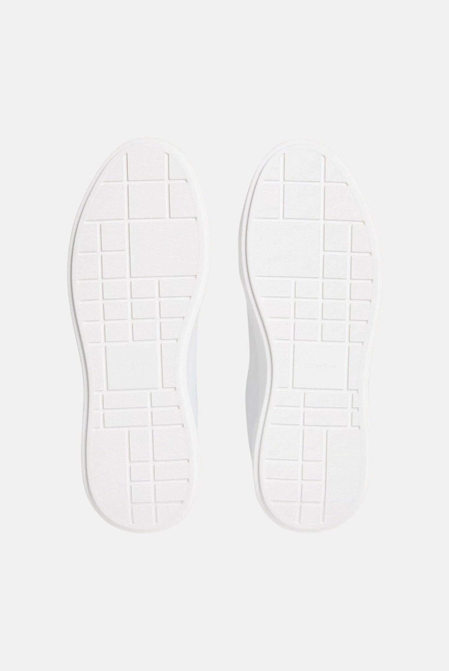 CALVIN KLEIN JEANS Sneakers in pelle con logo, colore brand White/Black/White corrispondente al bianco e nero, da uomo. YM0YM01344 06X CALVIN KLEIN JEANS