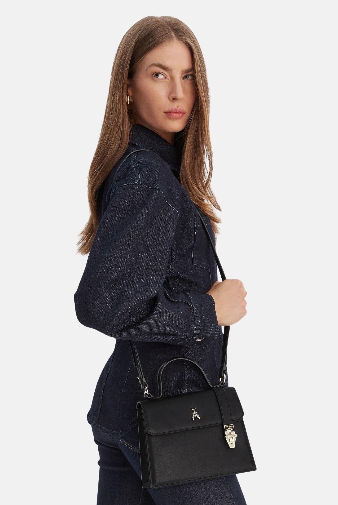 PATRIZIA PEPE Borsa a mano Modern Utility nera da donna 8B0326L061 K103 PATRIZIA PEPE