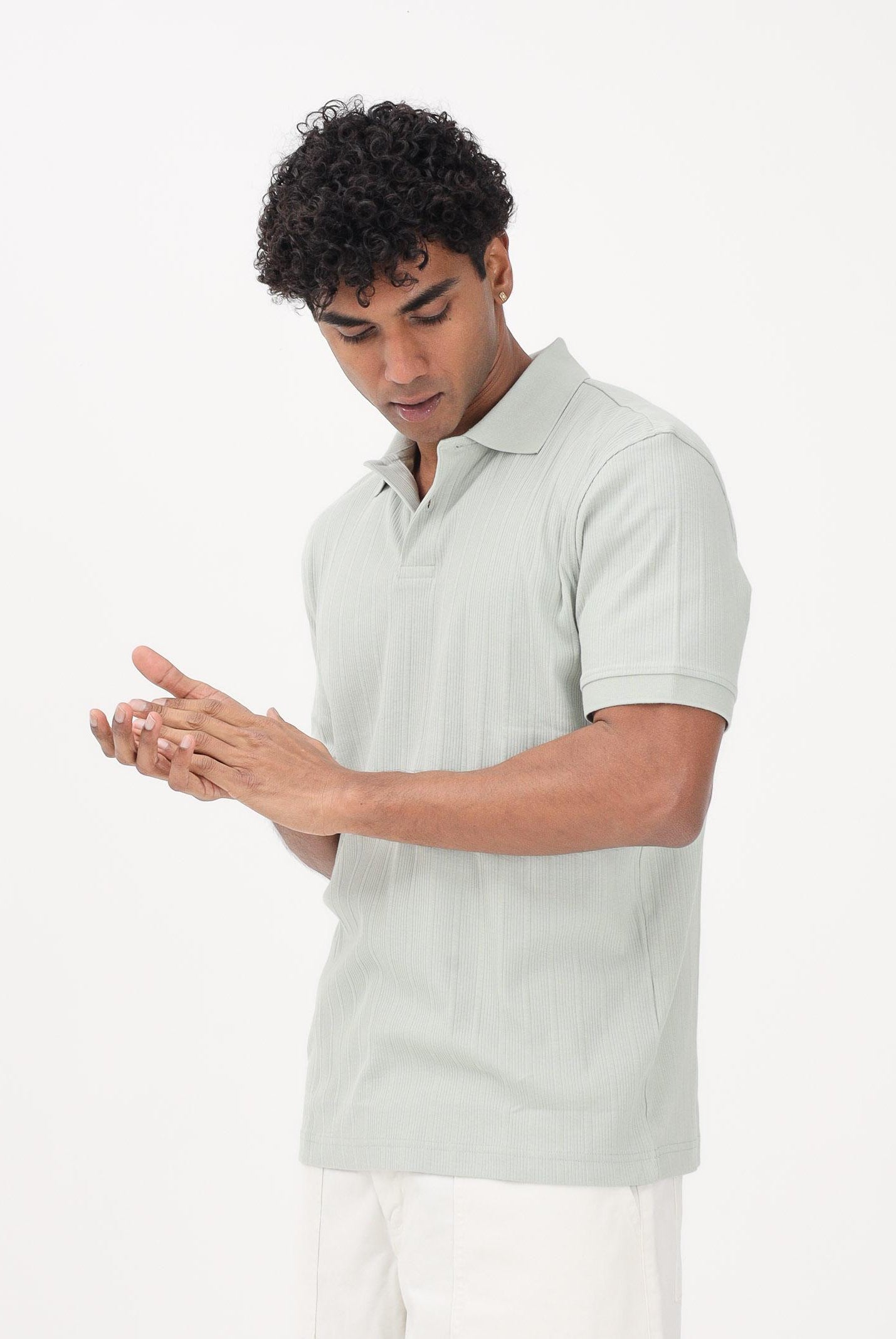 SELECTED HOMME Polo a manica corta verde acqua da uomo 16100460 AQGR SELECTED HOMME