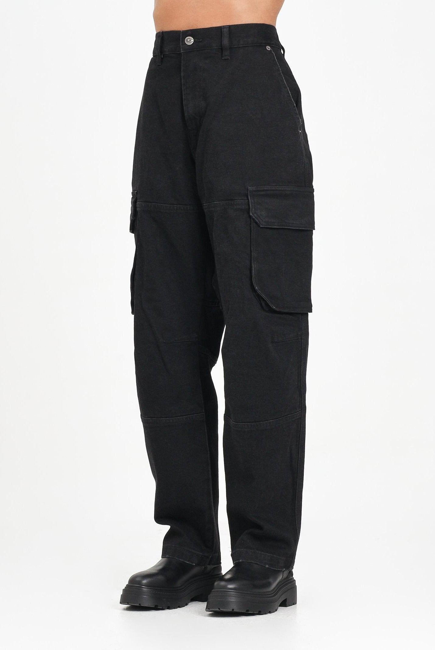 DIESEL Jeans D-Dave cargo in denim nero per donna, ragazzi e bambino J02329KXBQP K02 DIESEL