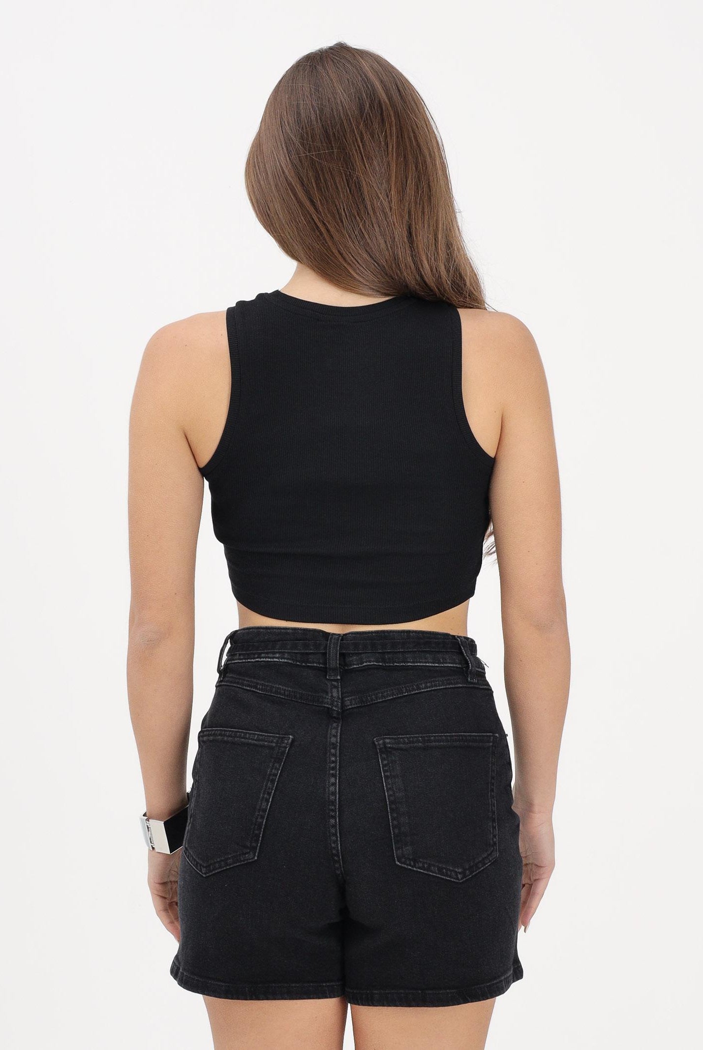 JDY Canotta crop nera da donna 15352287 BL JDY