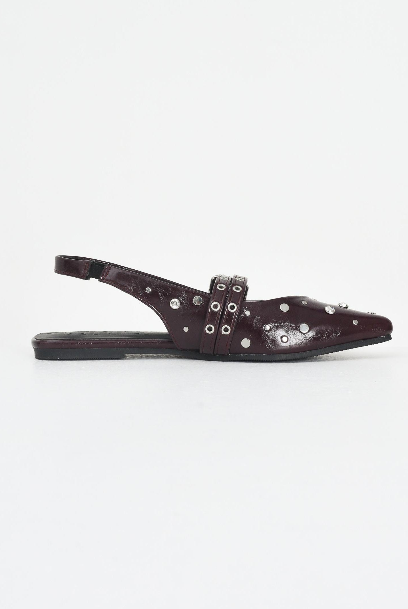 ONLY Sandali bordeaux da donna con borchie 15340903 Burgundy ONLY