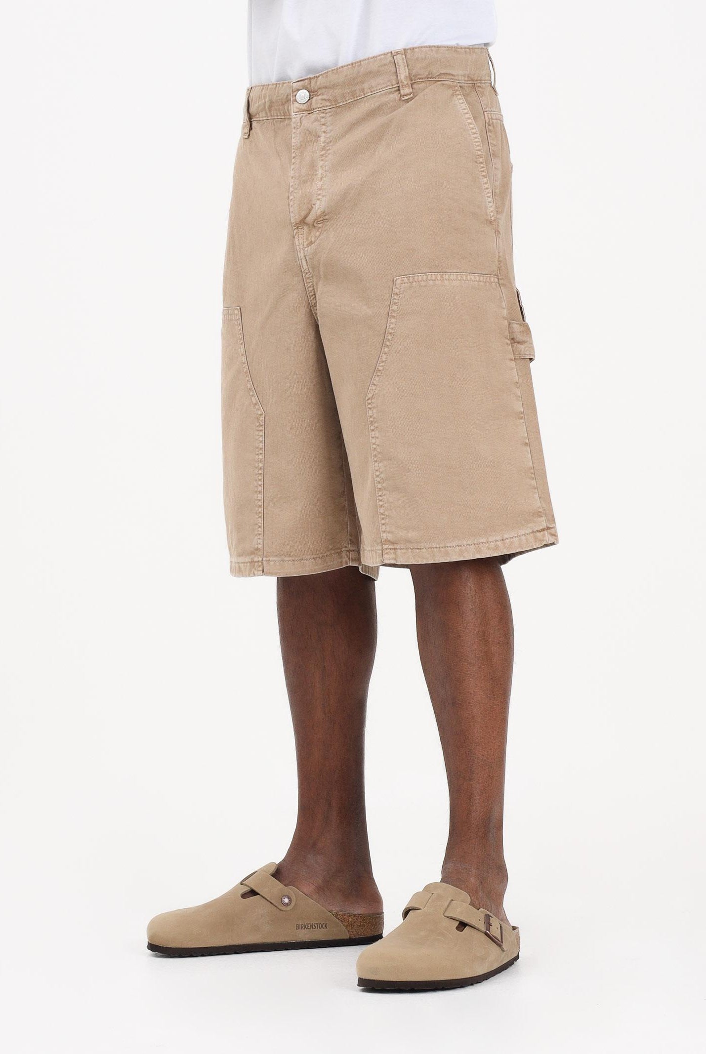 I'M BRIAN Shorts in denim beige da uomo CARPBL726 0025 I'M BRIAN