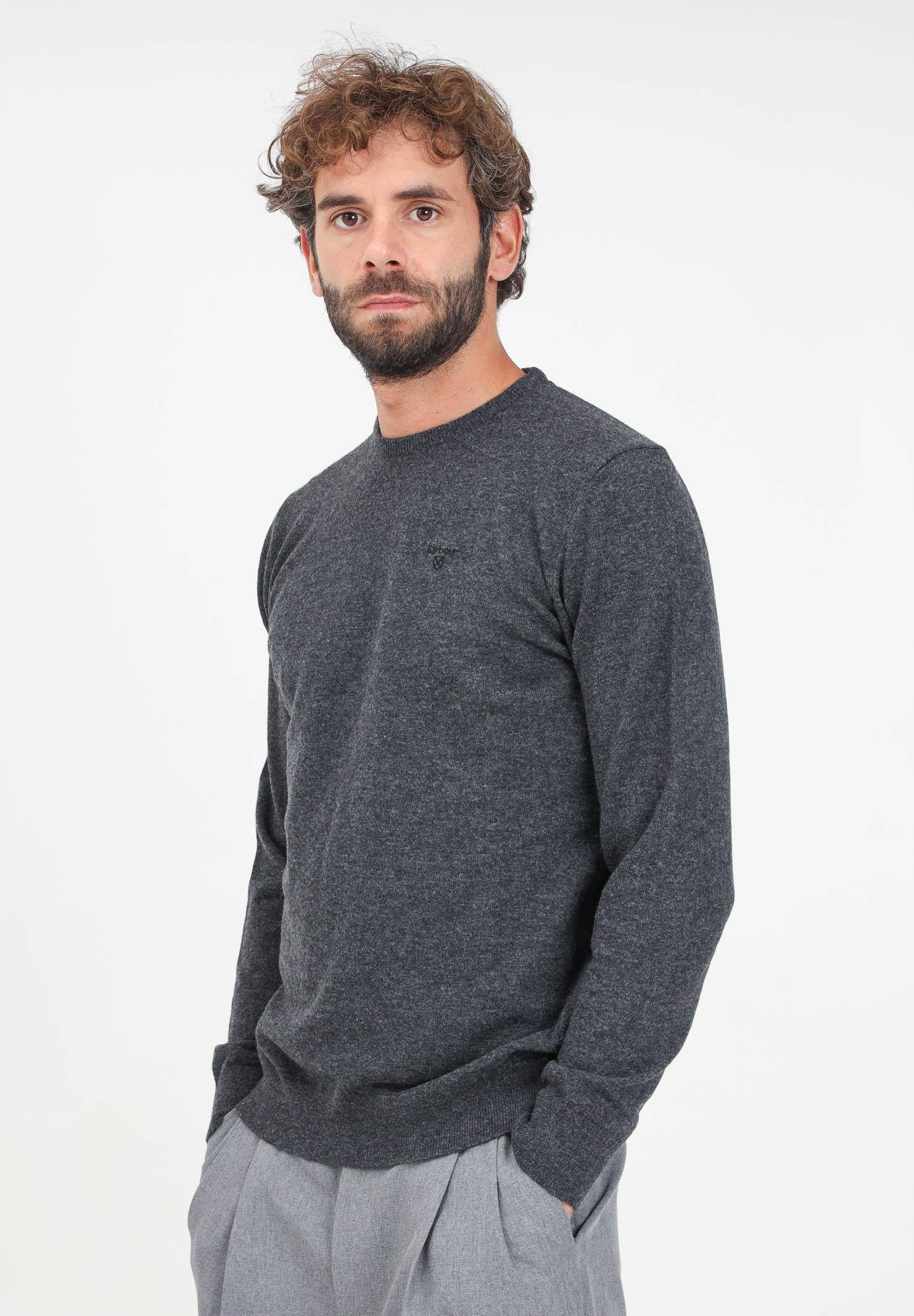 BARBOUR Maglioncino girocollo Essential grigio da uomo 242-MKN0345MKN CH51 BARBOUR