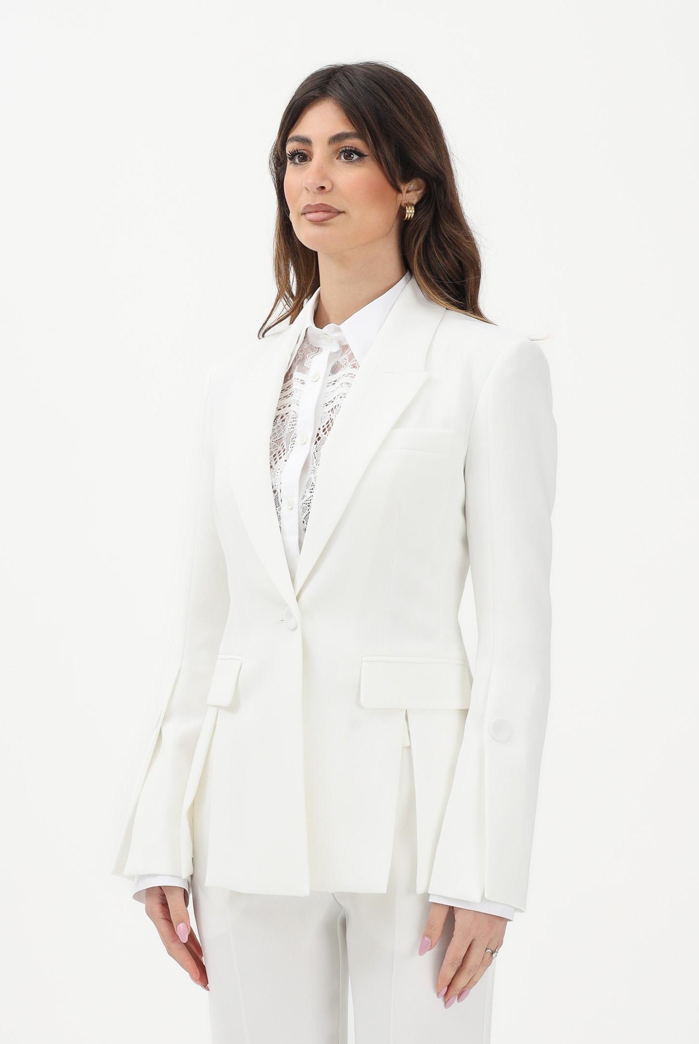 PINKO Giacca monopetto CARCIOFO bianca da donna 106615A32Z Z07 PINKO