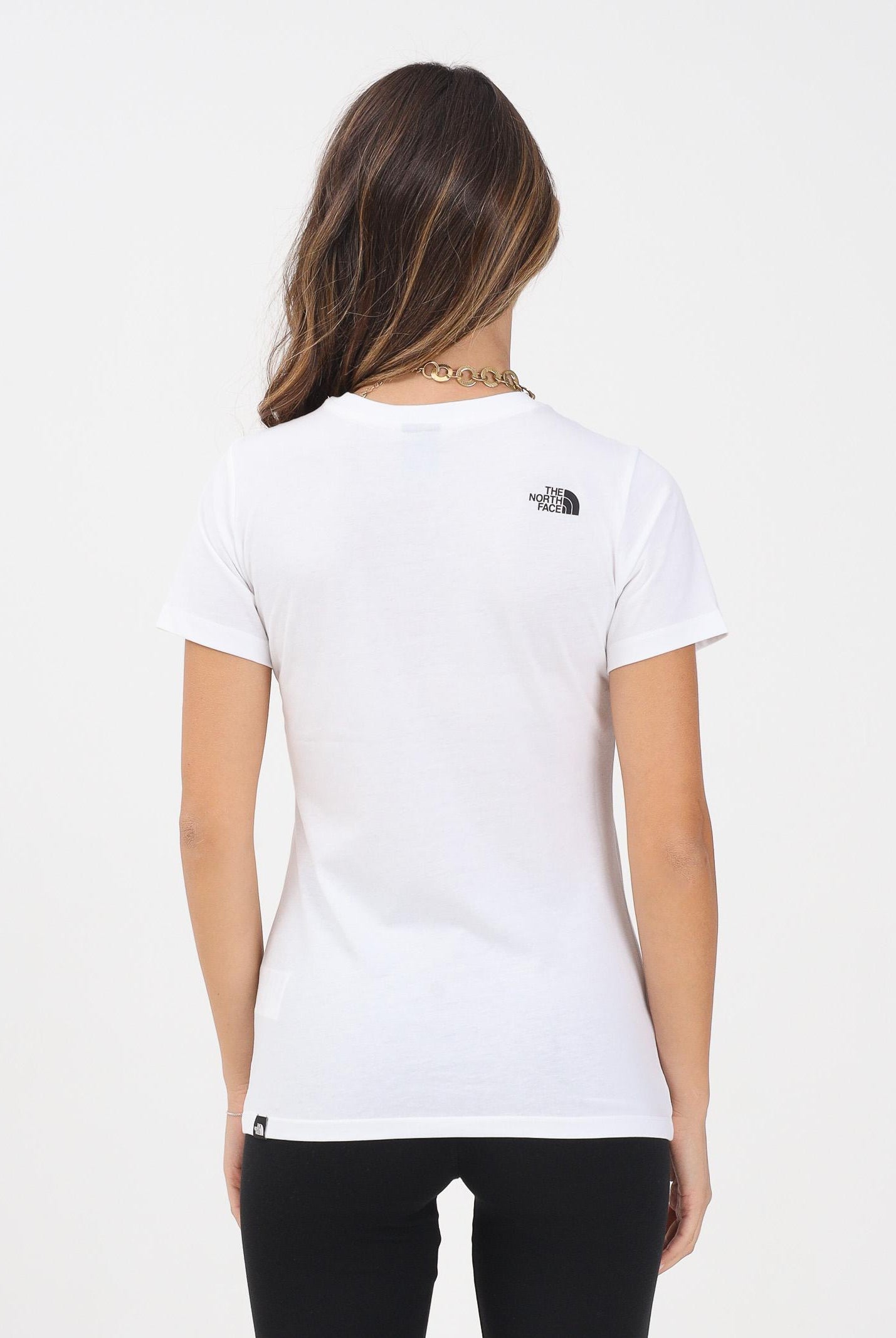 THE NORTH FACE T-shirt a manica corta Simple Dome bianca da donna NF0A87NHFN41 . THE NORTH FACE