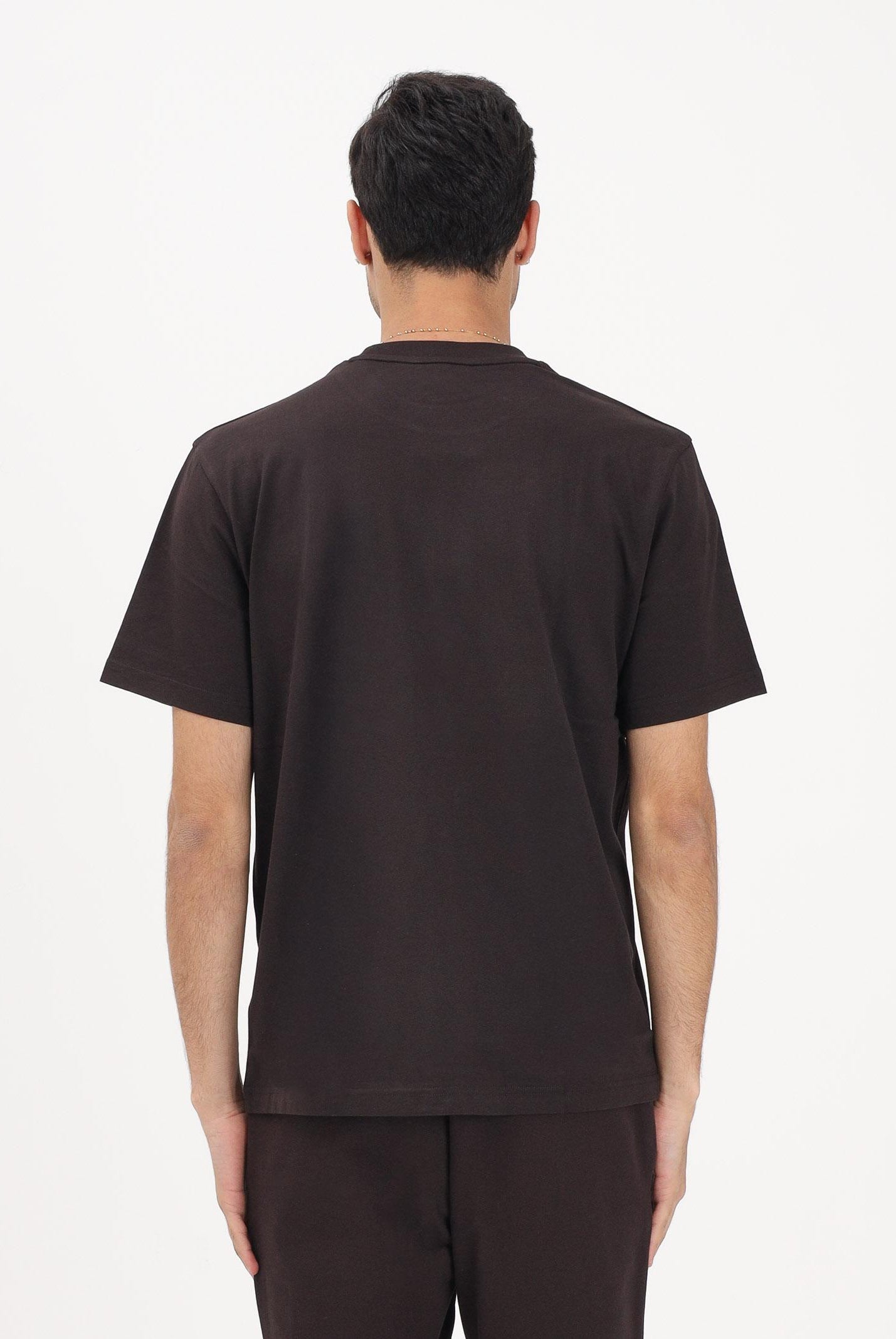 LACOSTE T-shirt a manica corta marrone per uomo e donna con logo TH7318 3LA LACOSTE