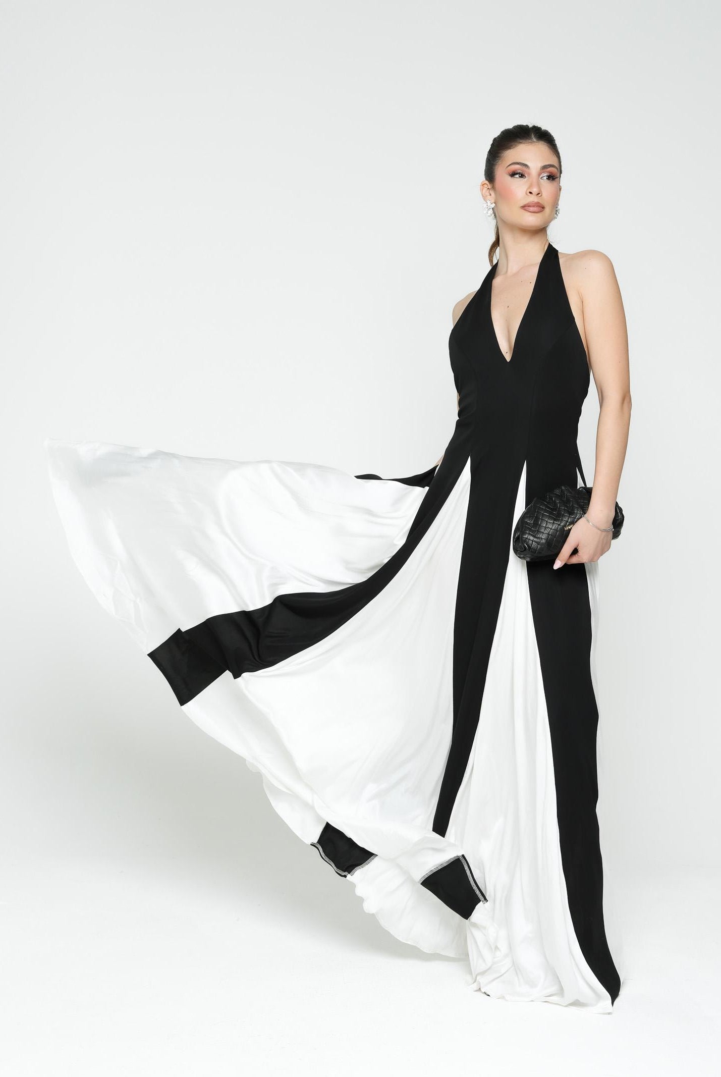 SANTAS Abito lungo MOUSSE nero da donna PV25022 NERO SANTAS