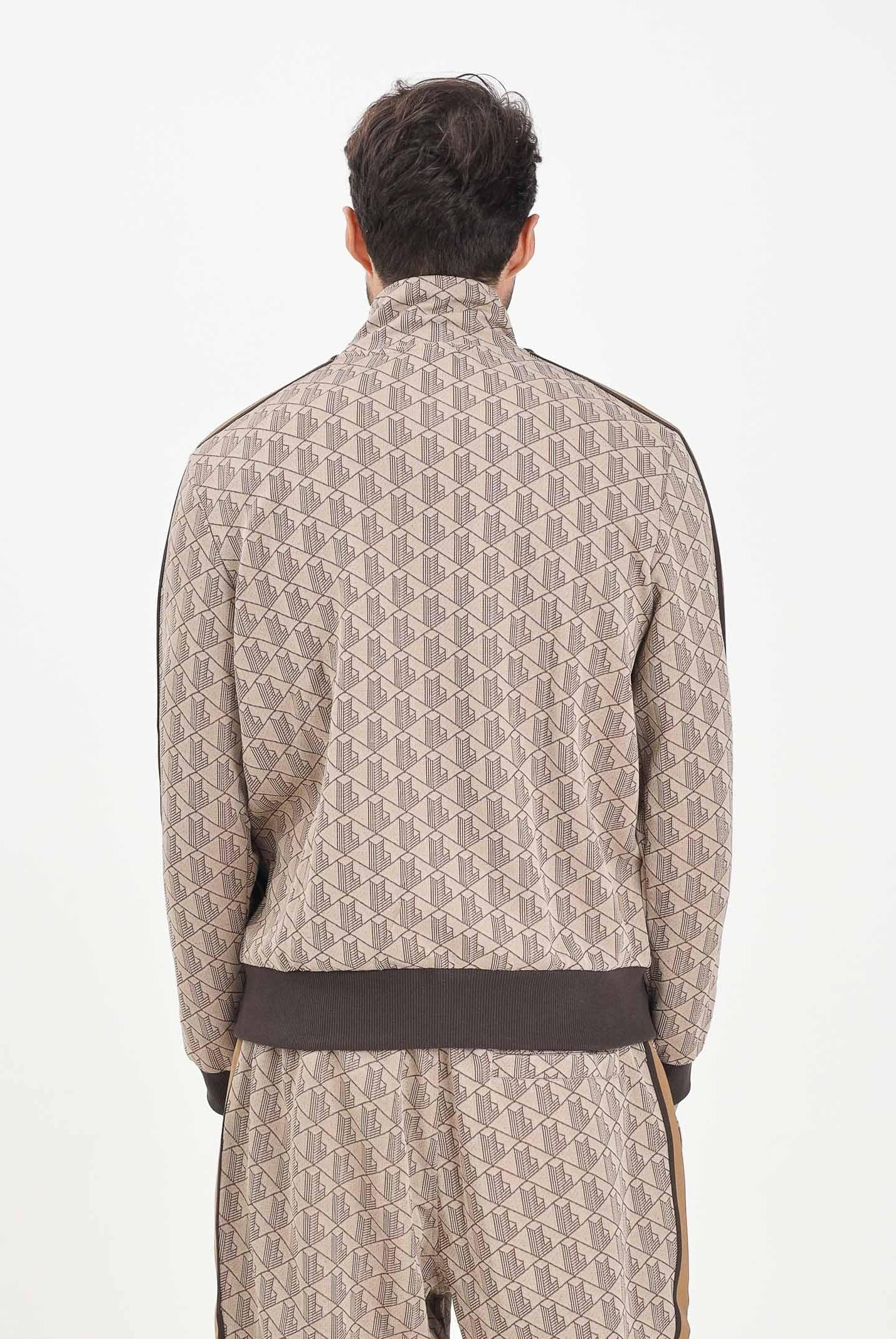 LACOSTE Felpa con zip Paris marrone da uomo SH1368 6IR LACOSTE