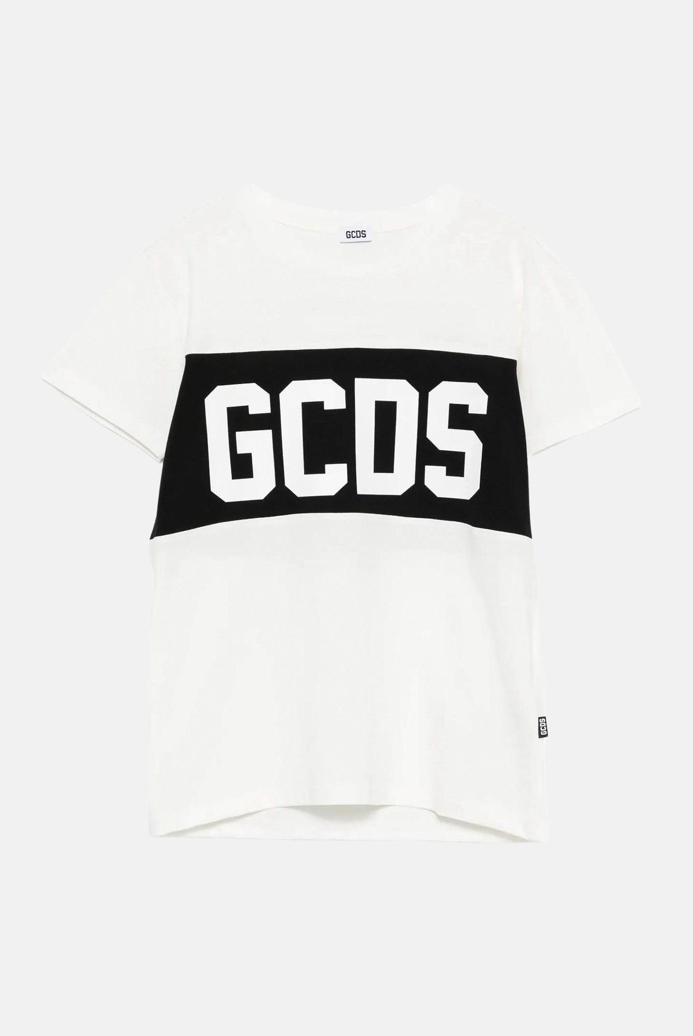 GCDS T-shirt a manica corta bianca per bambino e bambina con stampa logo GCDS B2KU2329JF1 15 GCDS