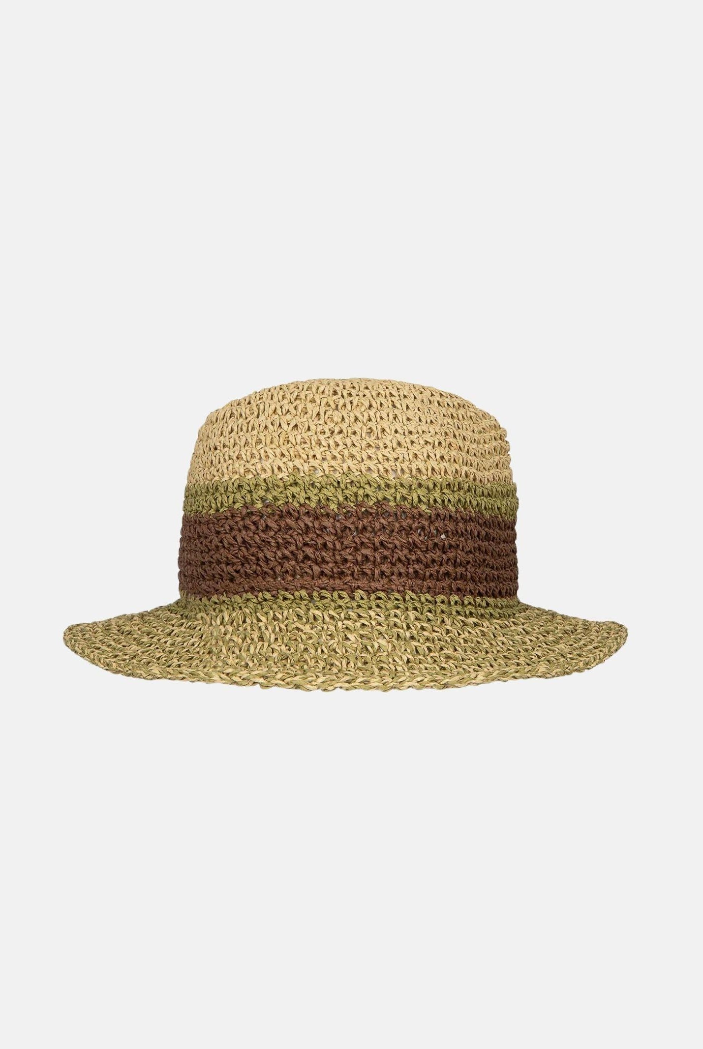 ME FUI Cappello in paglia beige, marrone e verde da donna MA26-SW0220BG . ME FUI