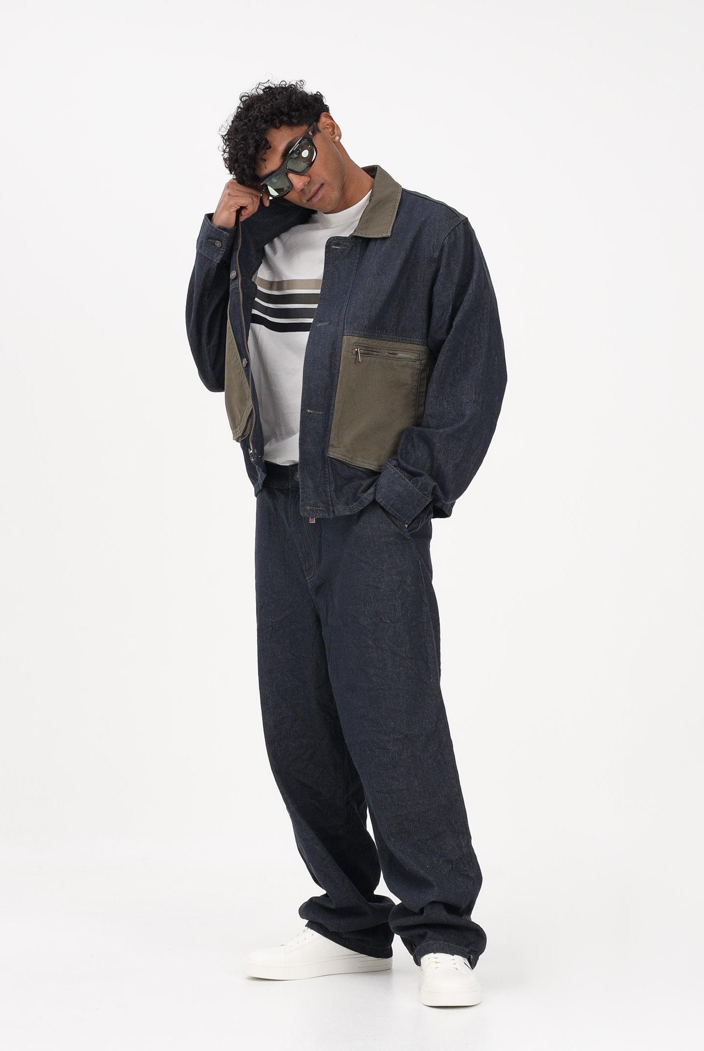 ARMANI EXCHANGE Jeans in denim blu da uomo con tasca a contrasto XM002882AF22508 MB001 ARMANI EXCHANGE