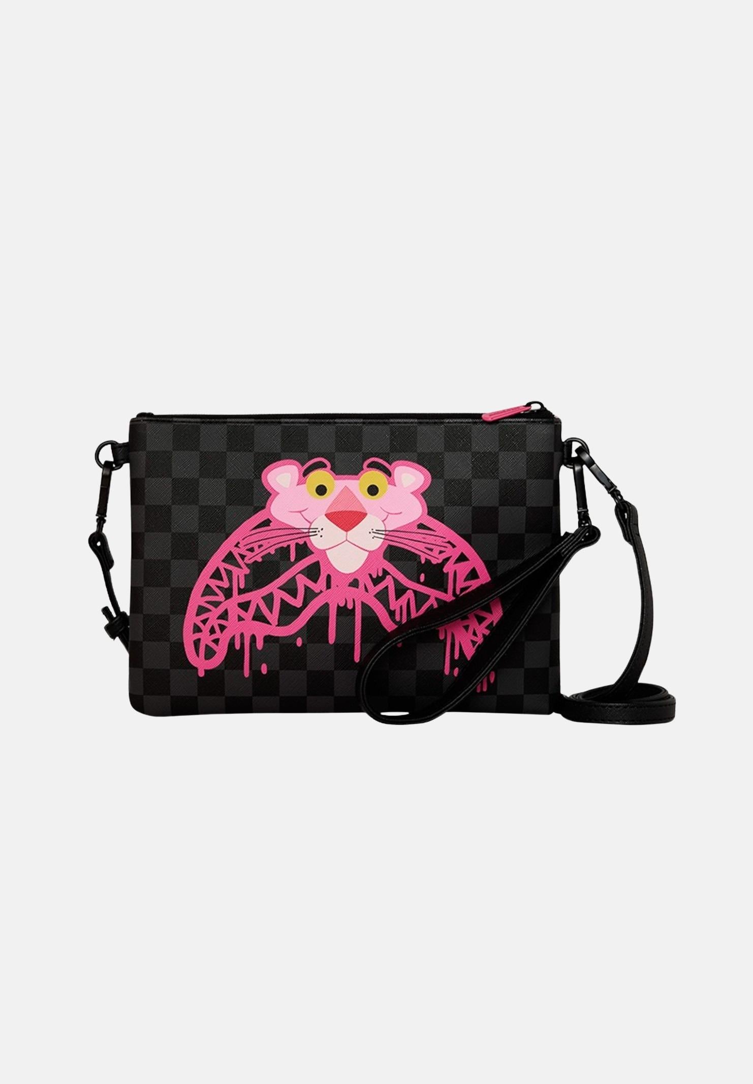 SPRAYGROUND Pochette PINK PANTHER DRIPPY DIAMONDS nera da donna 910B8959NSZ . SPRAYGROUND
