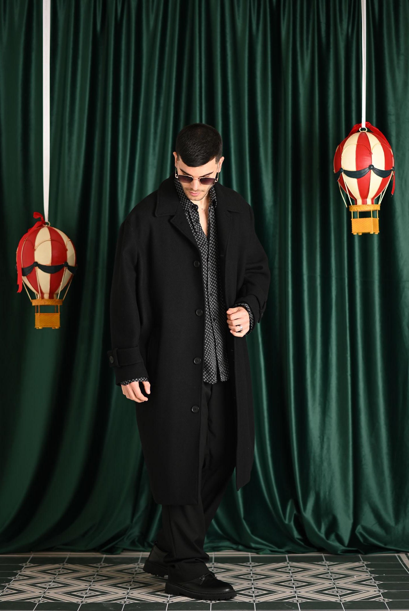 I'M BRIAN Cappotto nero da uomo CP3474 009 I'M BRIAN