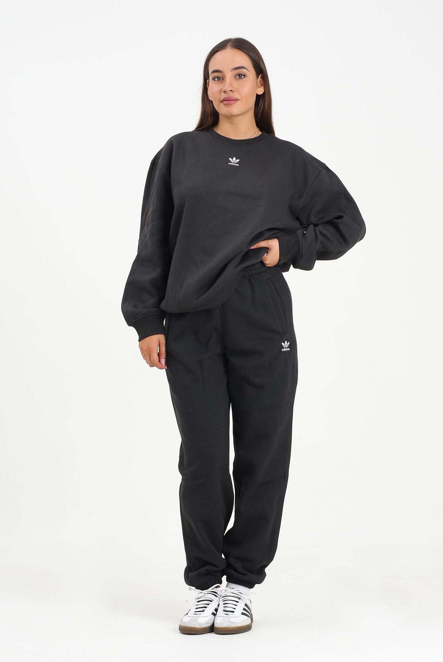 ADIDAS ORIGINALS Pantalone sportivo Essentials Fleece Loose nero da donna IY9637 ADIDAS ORIGINALS