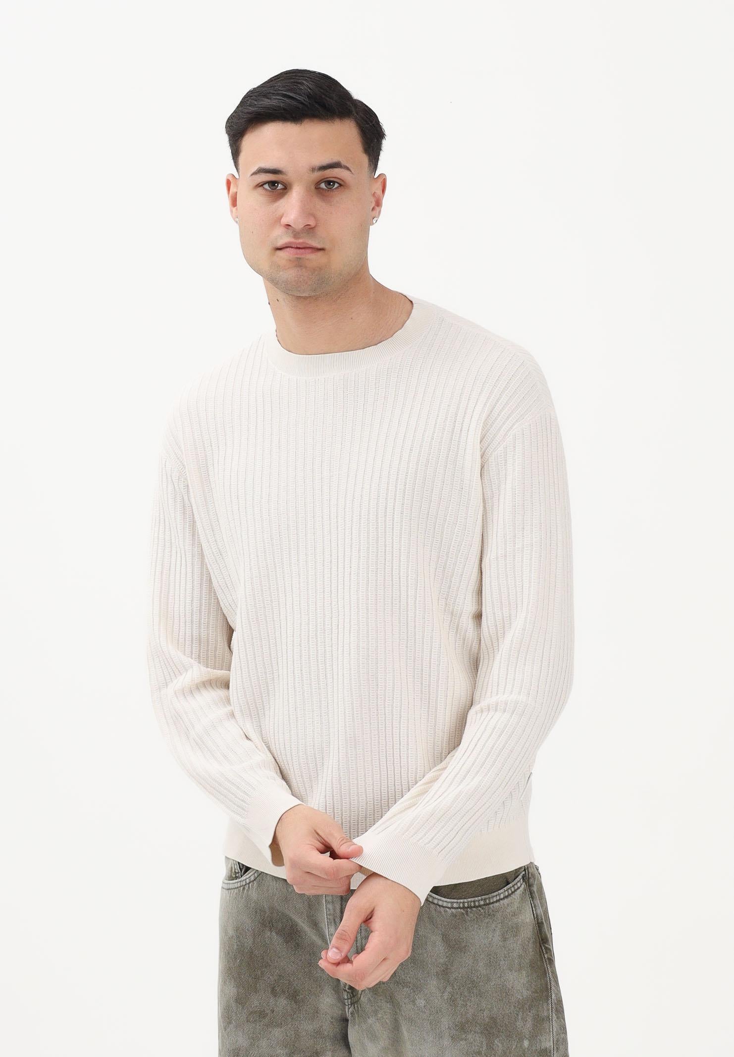 ARMANI EXCHANGE Maglioncino girocollo panna da uomo XM002161AF20139 U1074 ARMANI EXCHANGE