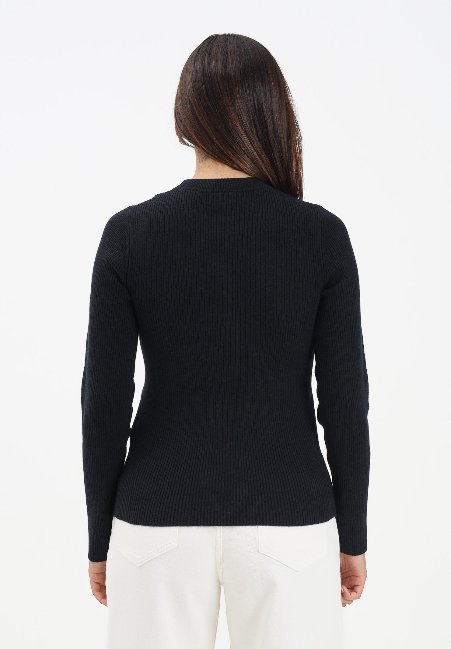 LEVI'S® Maglioncino girocollo nero da donna realizzato in tessuto a costine A0719-0035 . LEVI'S®