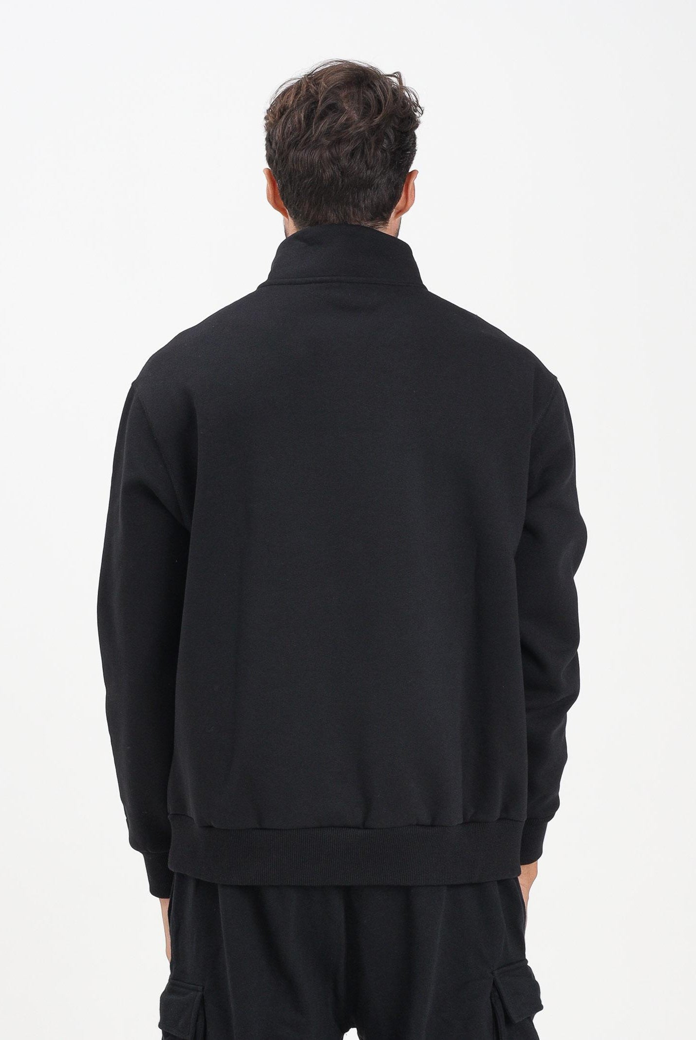 NEW ERA Felpa con mezza zip New Era Lifestyle nera per uomo e donna 60684423 . NEW ERA