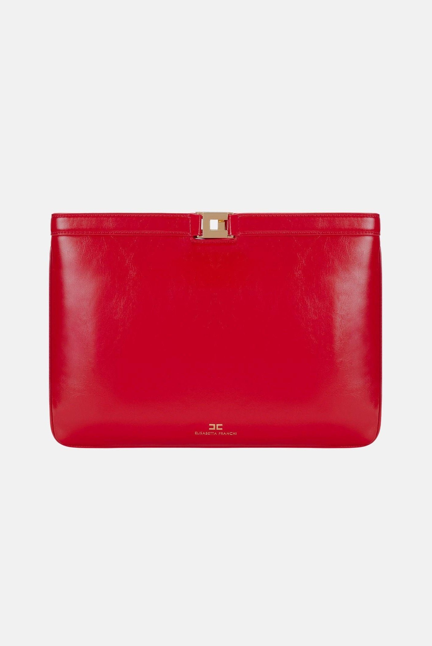 ELISABETTA FRANCHI Pochette rossa da donna effetto naplak BS18A61E2 H85 ELISABETTA FRANCHI