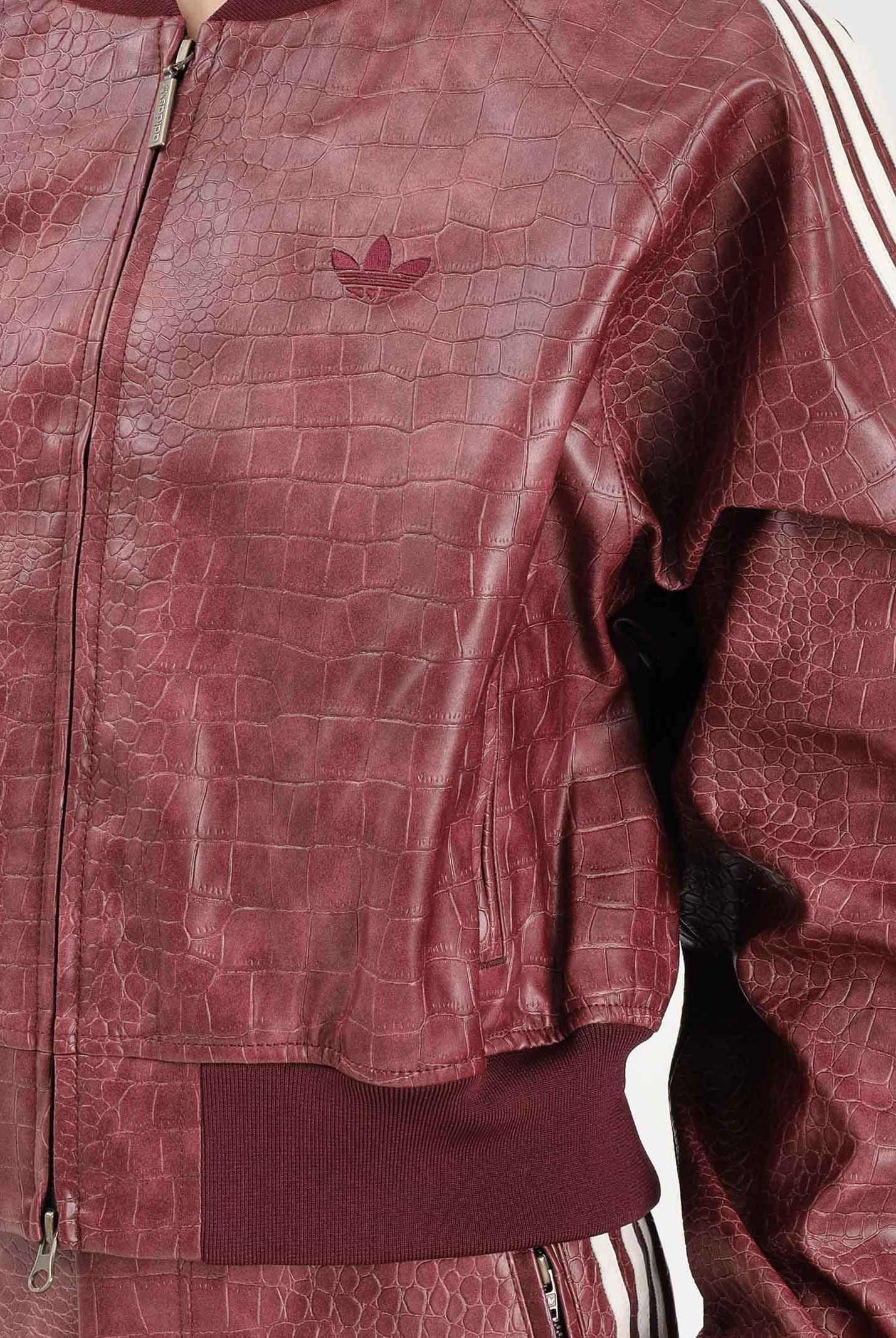 ADIDAS ORIGINALS Giubbotto Pleather bordeaux da donna KD8792 . ADIDAS ORIGINALS