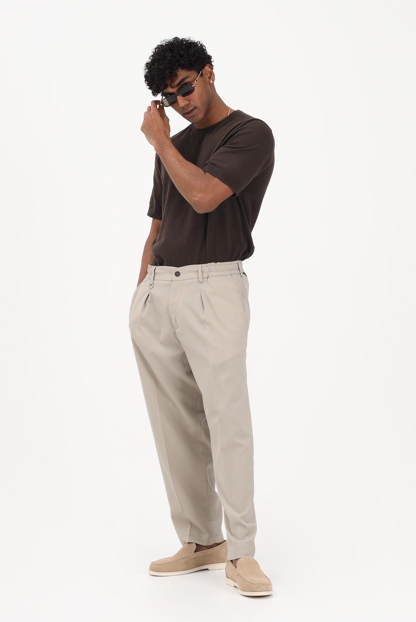 GOLDEN CRAFT Pantalone beige da uomo con vita elasticizzata GC1PSS266920 A037 GOLDEN CRAFT