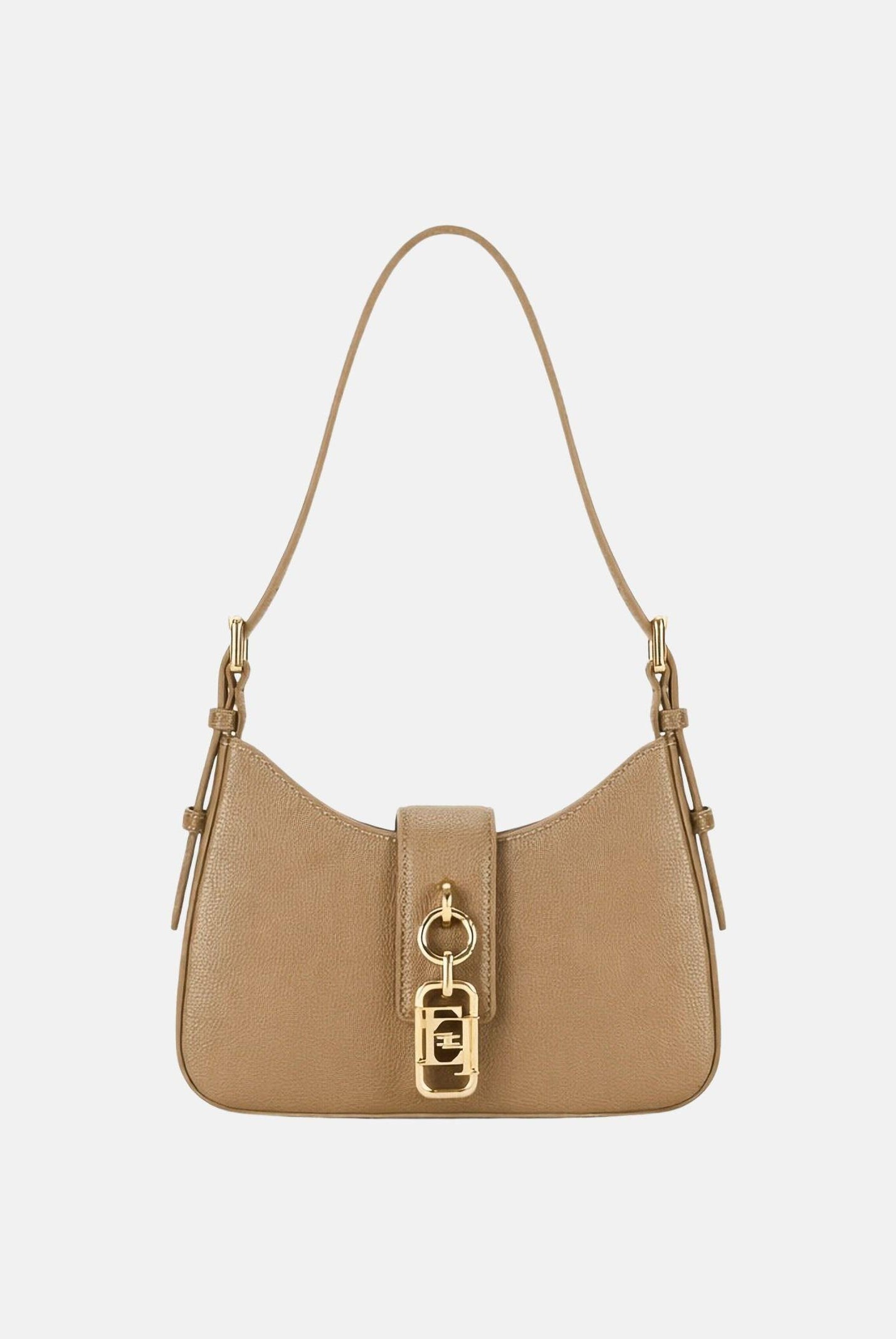 ELISABETTA FRANCHI Borsa a spalla argilla da donna con charm BS24A62E2 229 ELISABETTA FRANCHI