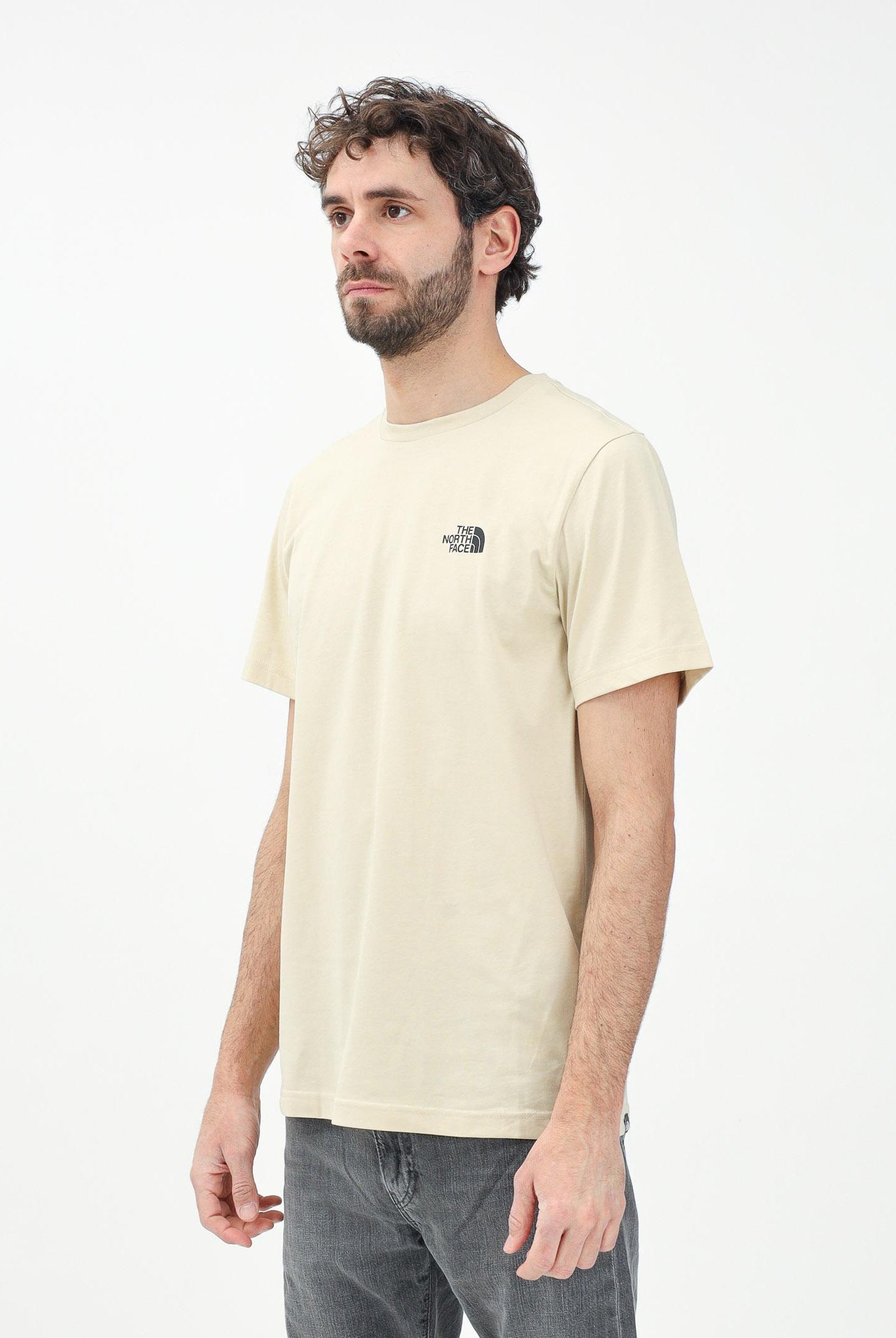 THE NORTH FACE T-shirt a manica corta Simple Dome panna da uomo NF0A87NG3X41 . THE NORTH FACE