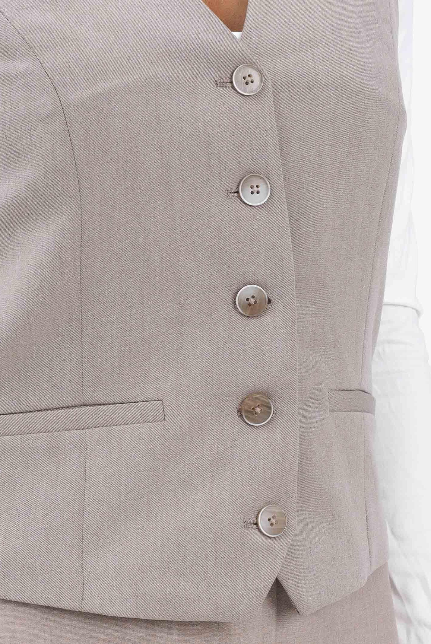 ONLY Gilet beige da donna 15331287 TaupeGray ONLY