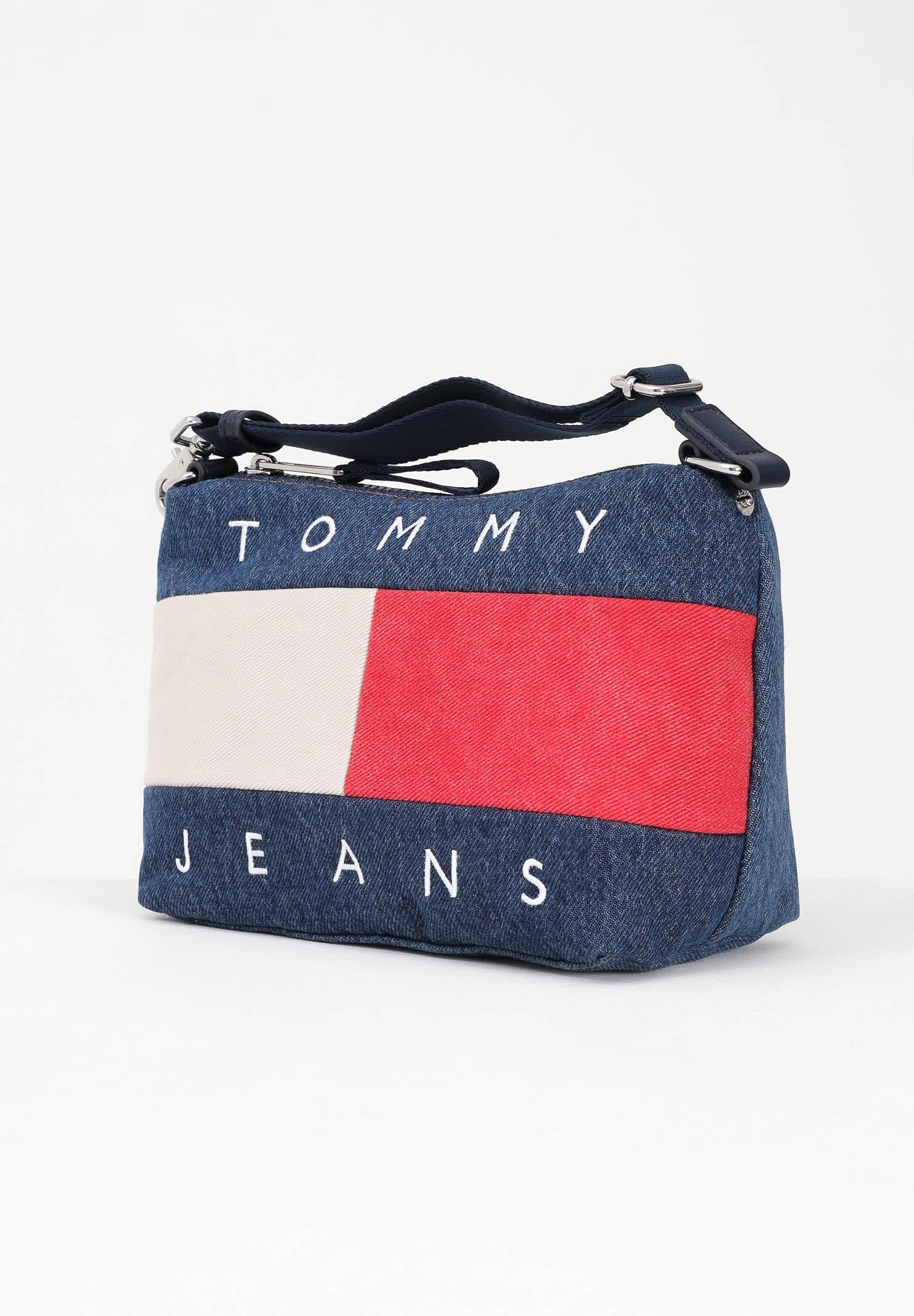 TOMMY JEANS Borsa a spalla in denim da donna AW0AW18213 1AF TOMMY JEANS