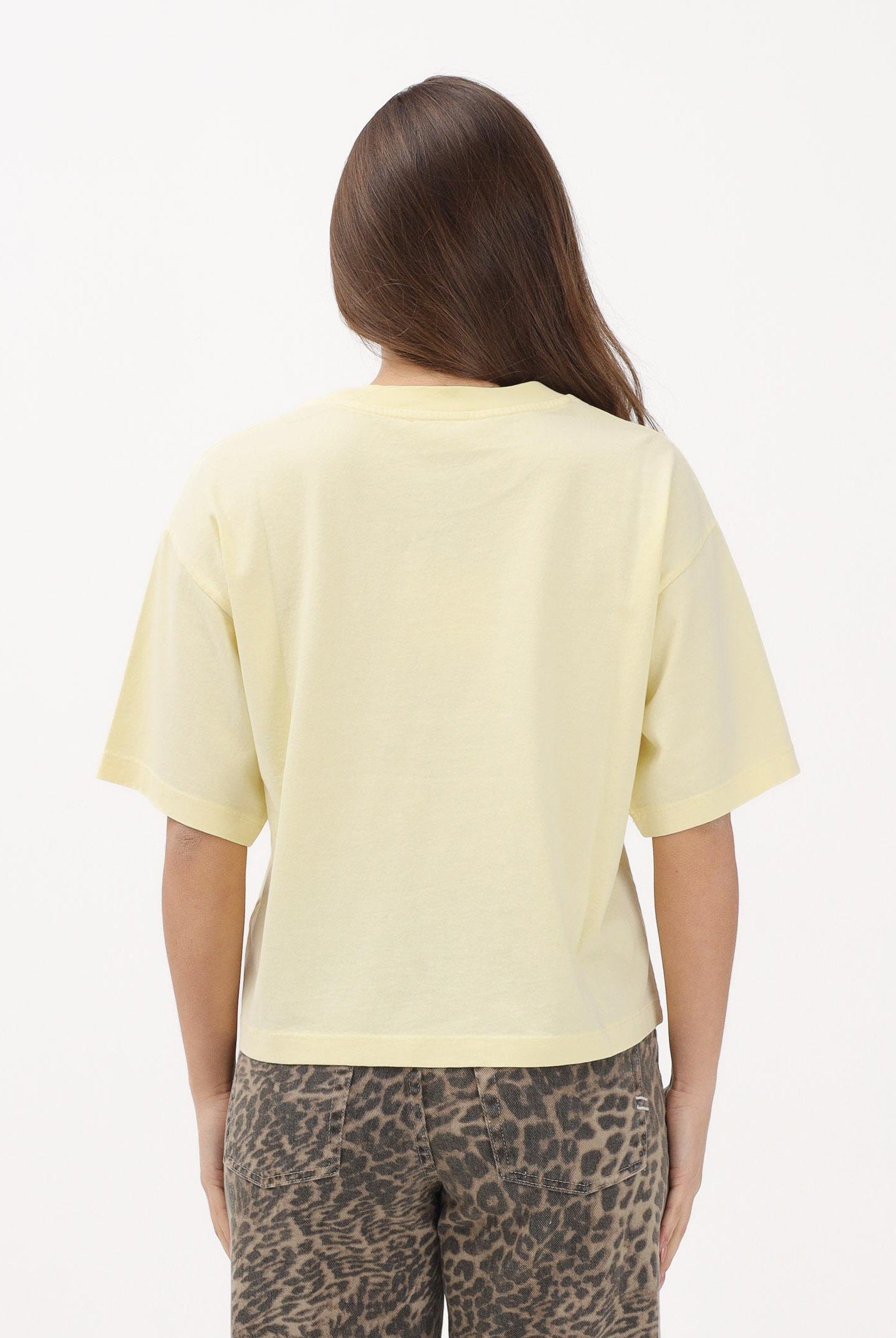 VICOLO T-shirt a manica corta gialla da donna UAB0022 ABU202 VICOLO