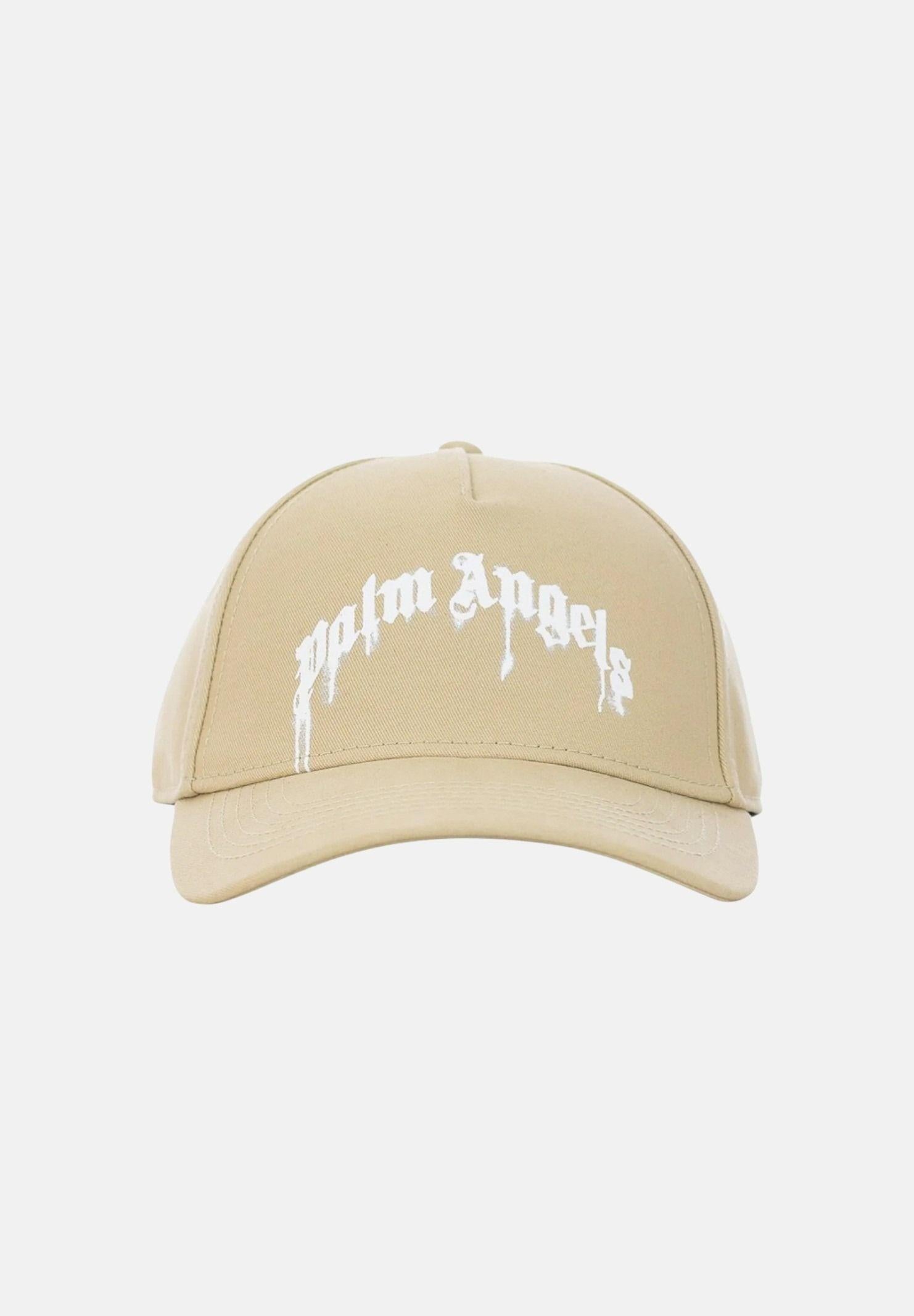 PALM ANGELS Cappello con visiera beige da donna con logo maxi BL00COZ0975 BE PALM ANGELS