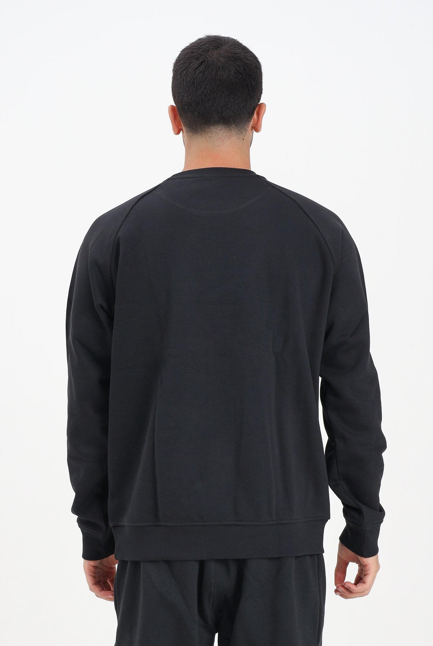 ADIDAS ORIGINALS Felpa girocollo Trefoil Essentials Crew nera da uomo IY4932 ADIDAS ORIGINALS