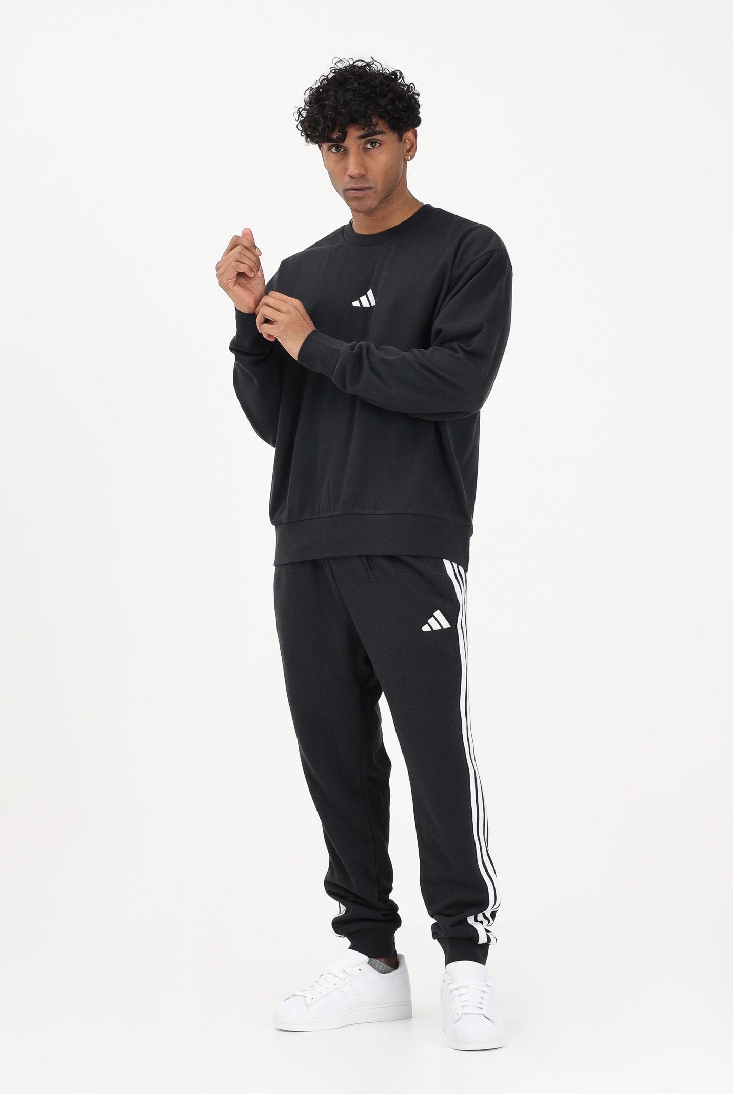ADIDAS PERFORMANCE Pantalone sportivo Essential 3-Stripes French Terry nero da uomo JD1881 . ADIDAS PERFORMANCE